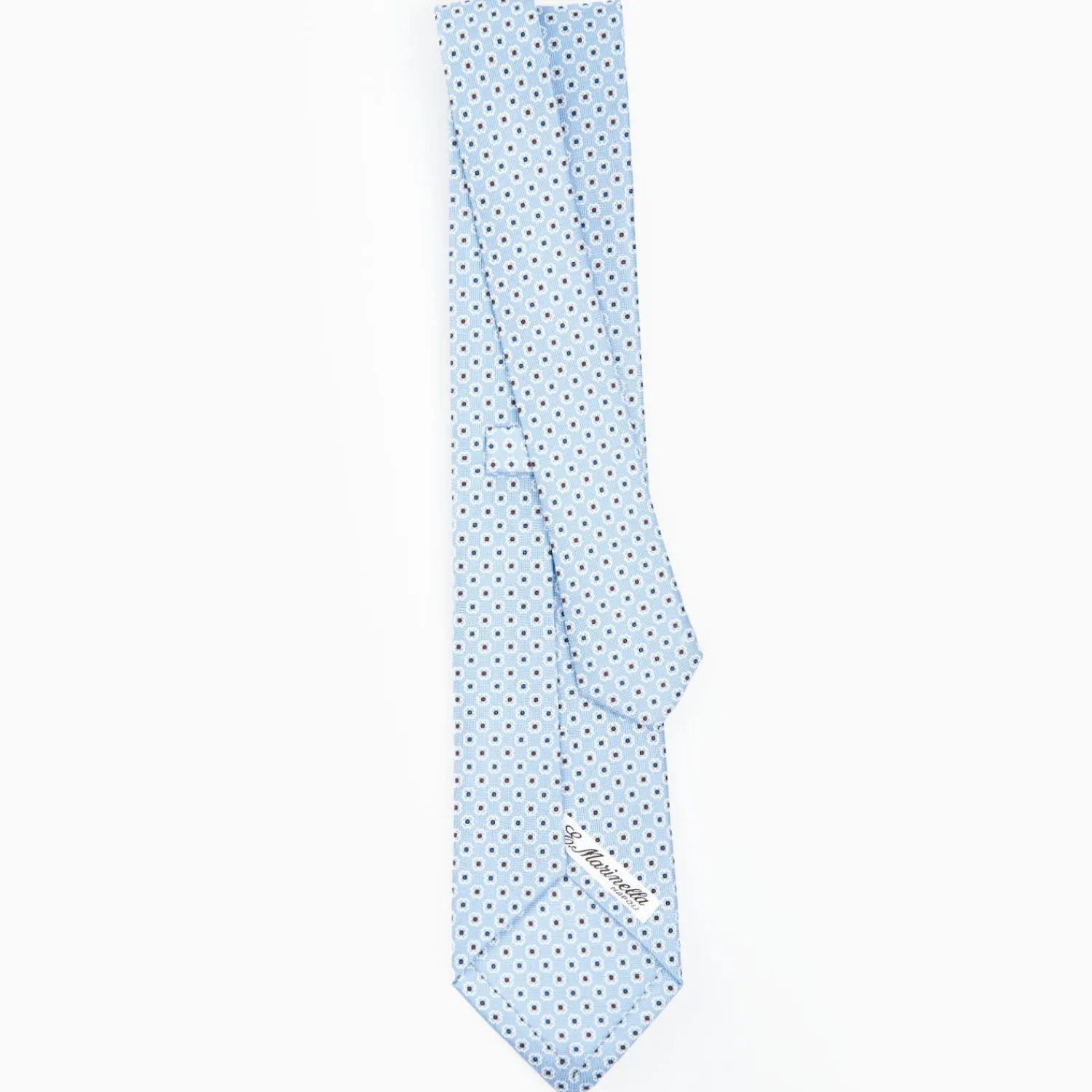 Light Blue Sartorial Classic Silk Tie - Small Flower Pattern>E.Marinella Cheap