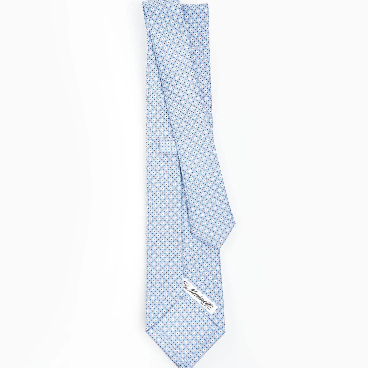 Light Blue Sartorial Classic Silk Tie - Small Flower Pattern>E.Marinella Sale