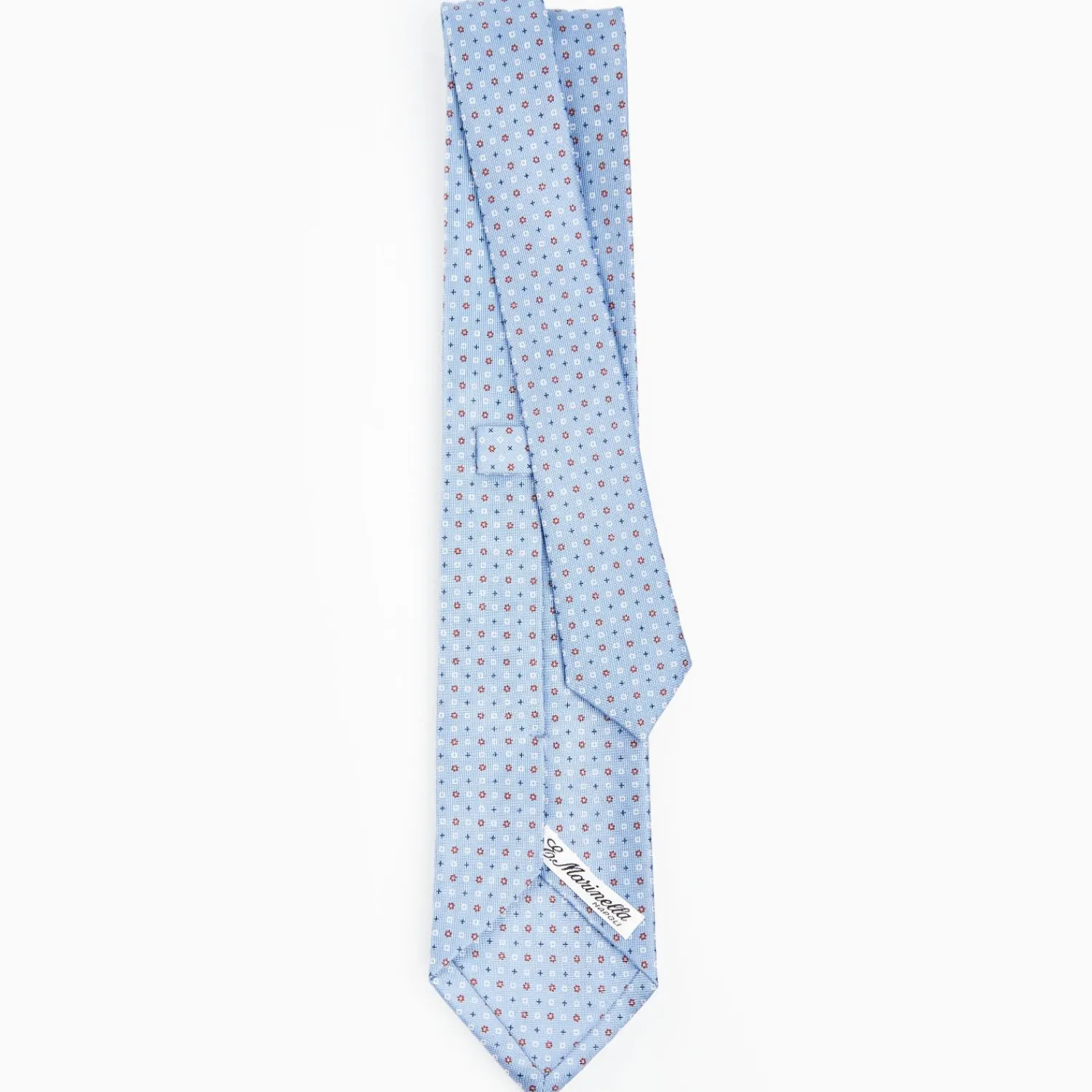 Light Blue Sartorial Classic Silk Tie - Small Flower Pattern>E.Marinella Cheap