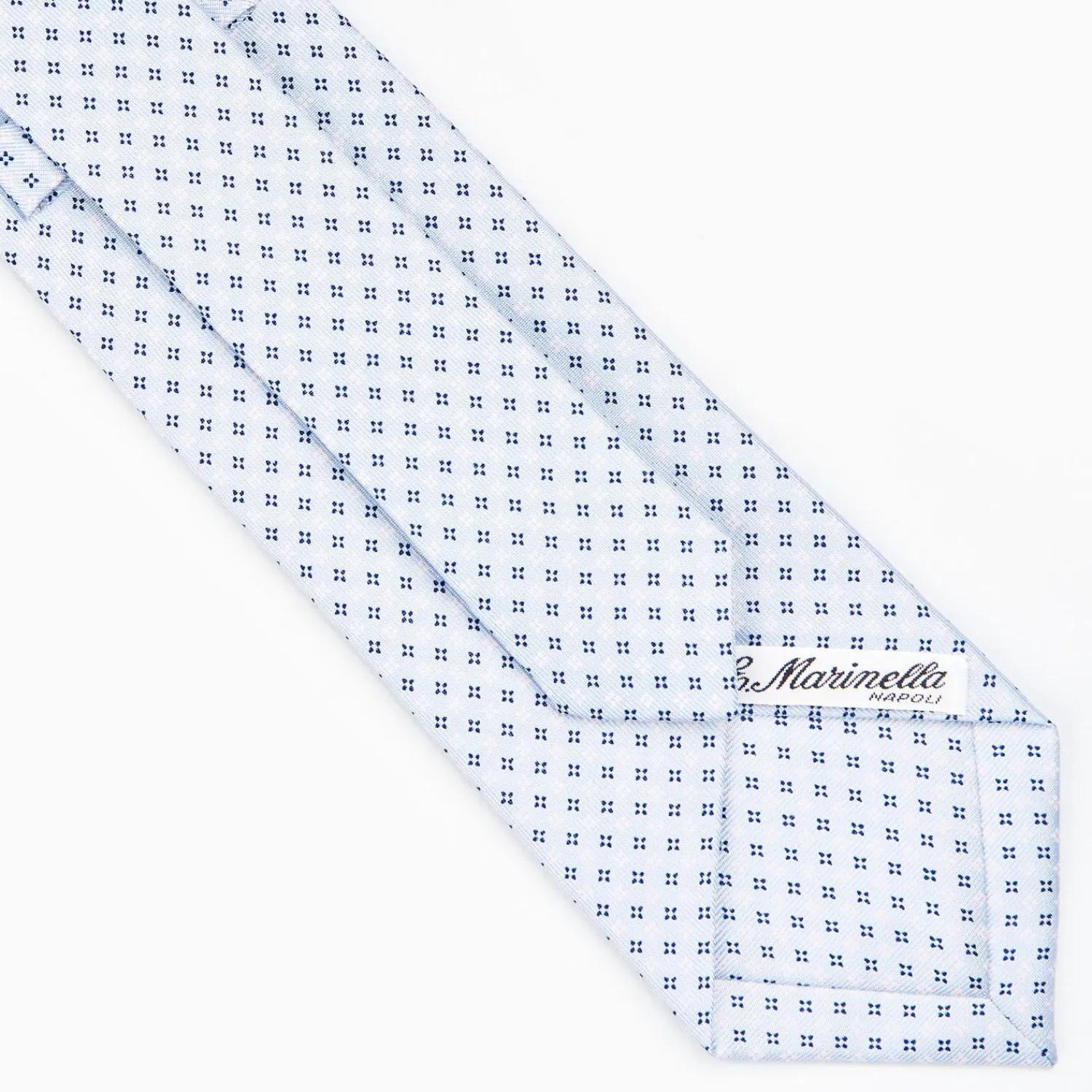 Light Blue Sartorial Classic Silk Tie - Small Flower Designs>E.Marinella Best
