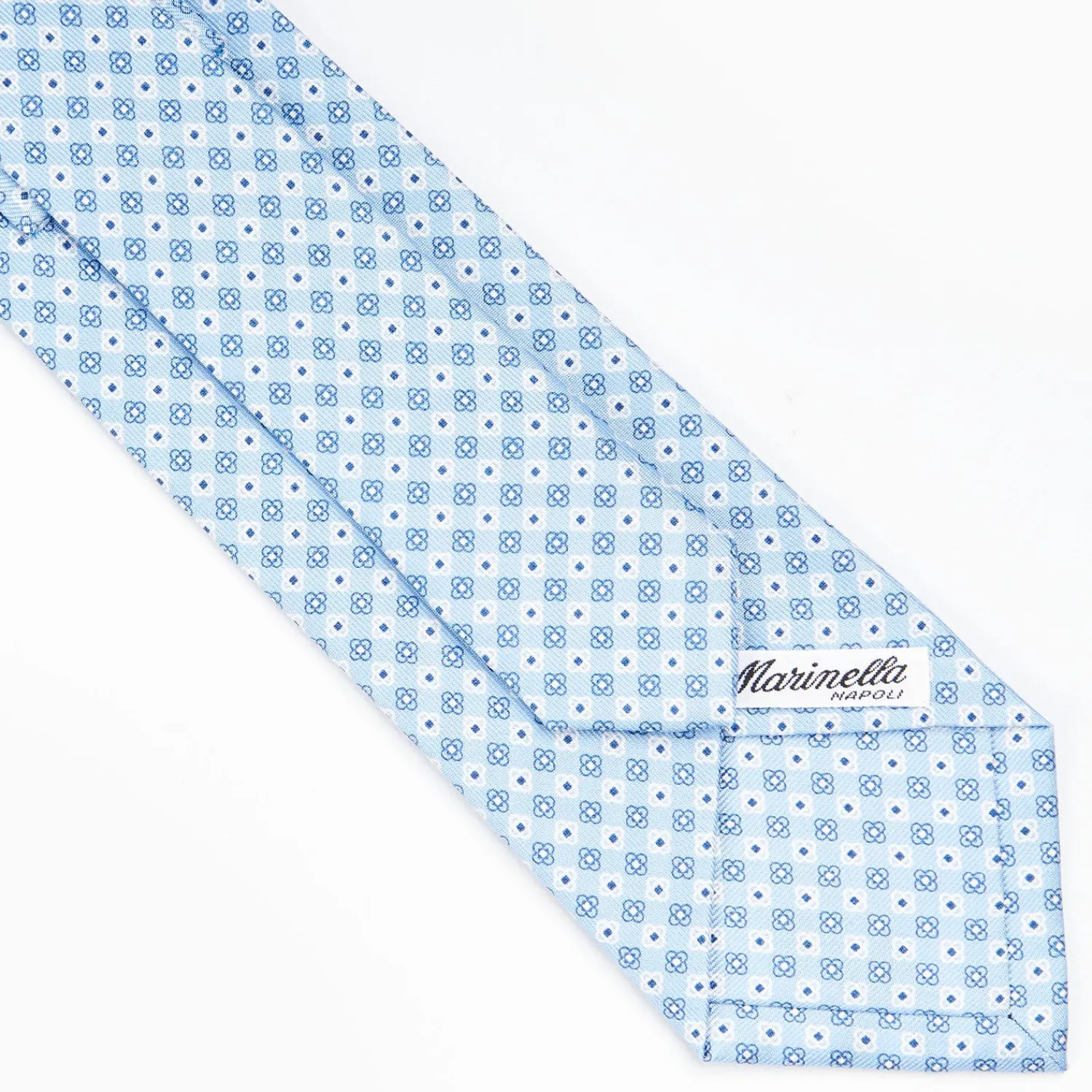 Light Blue Sartorial Classic Silk Tie - Small Flower Pattern>E.Marinella Cheap