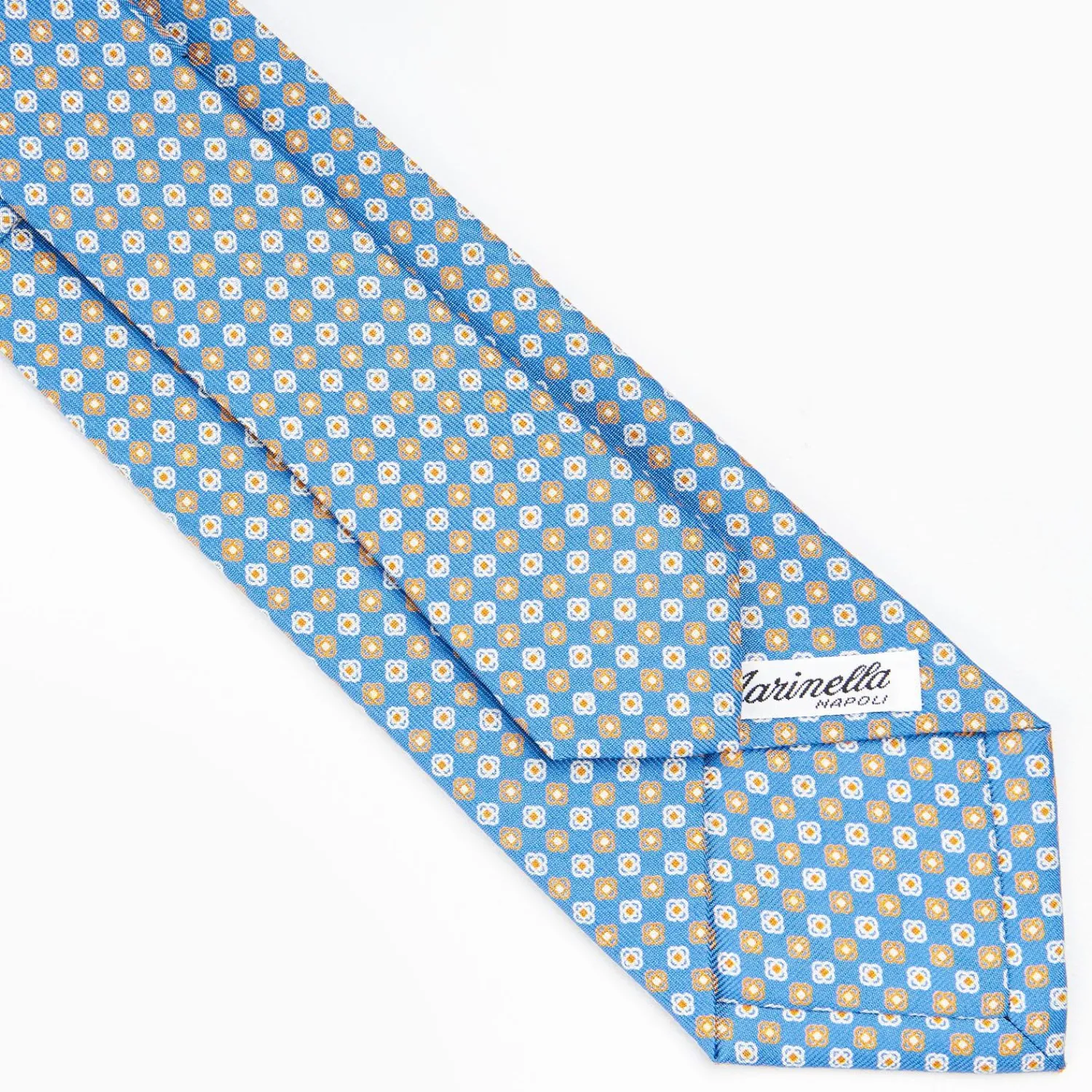 Light Blue Sartorial Classic Silk Tie - Small Flower Pattern>E.Marinella Best Sale