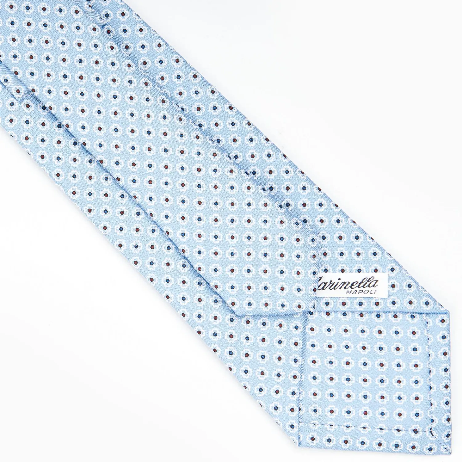 Light Blue Sartorial Classic Silk Tie - Small Flower Pattern>E.Marinella Cheap