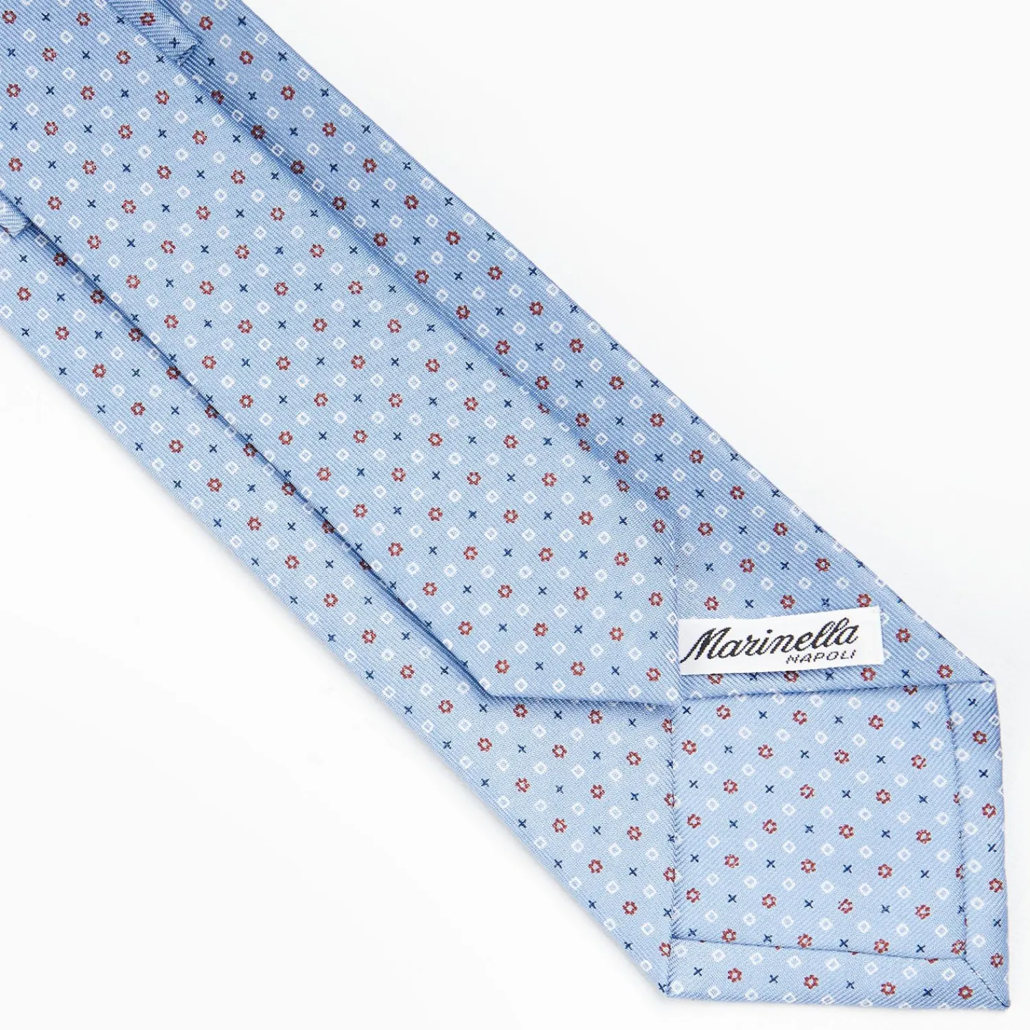 Light Blue Sartorial Classic Silk Tie - Small Flower Pattern>E.Marinella Cheap