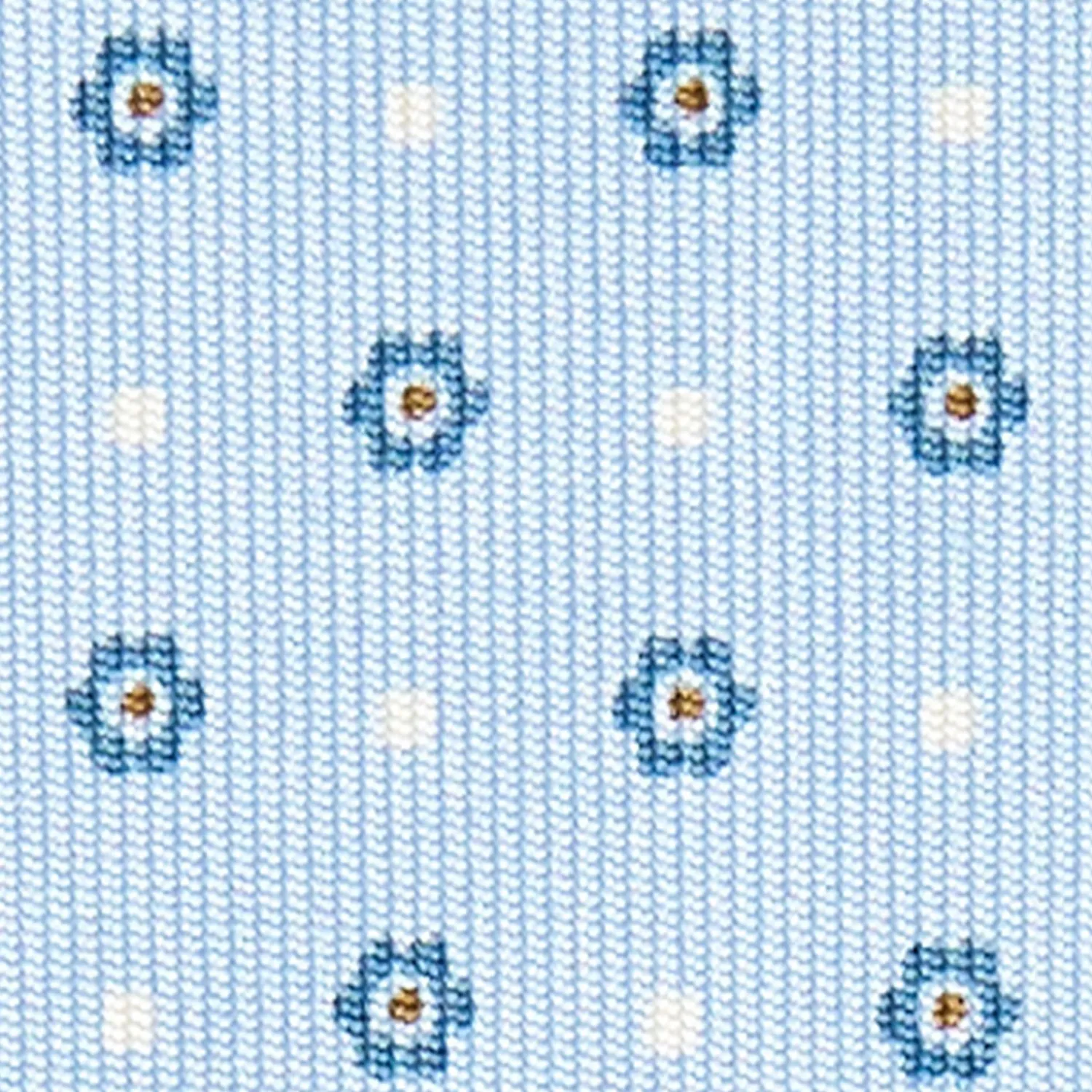 Light Blue Sartorial Classic Silk Tie Small Flower Pattern>E.Marinella Best