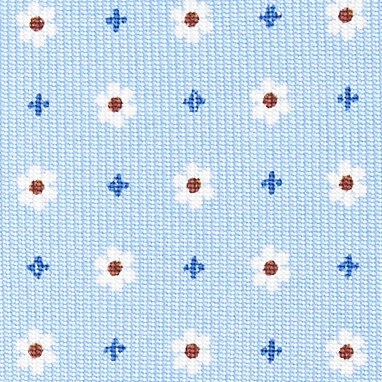 Light Blue Sartorial Classic Silk Tie - Small Flower Pattern>E.Marinella Hot