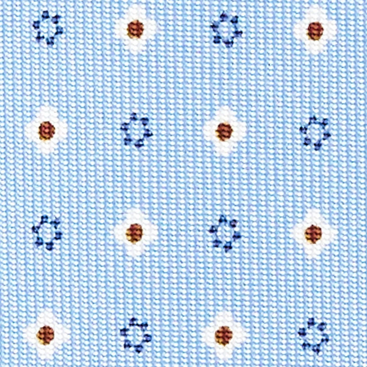 Light Blue Sartorial Classic Silk Tie - Small Flower Designs>E.Marinella Cheap