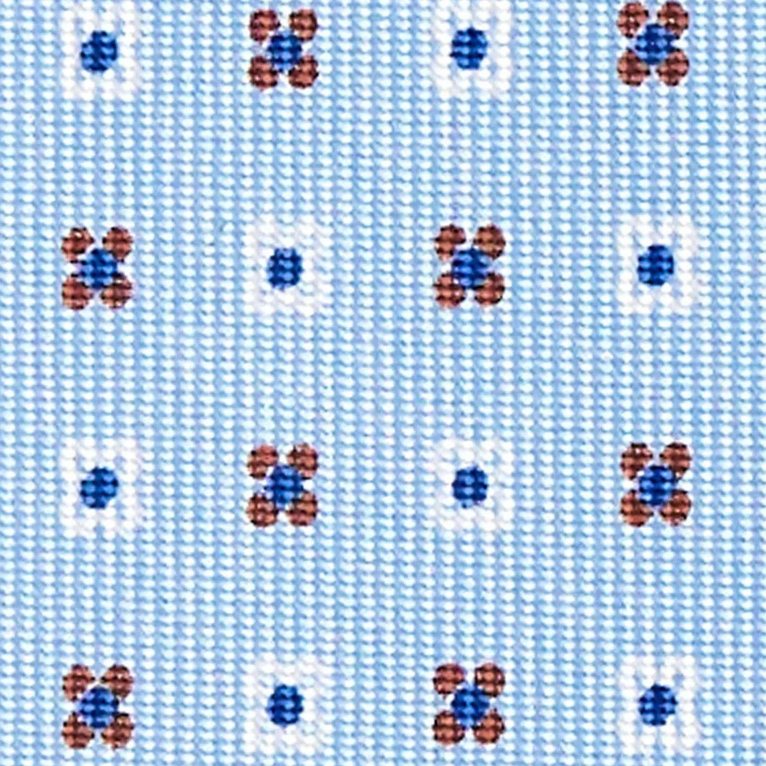 Light Blue Sartorial Classic Tie - Small Flower Pattern>E.Marinella Shop