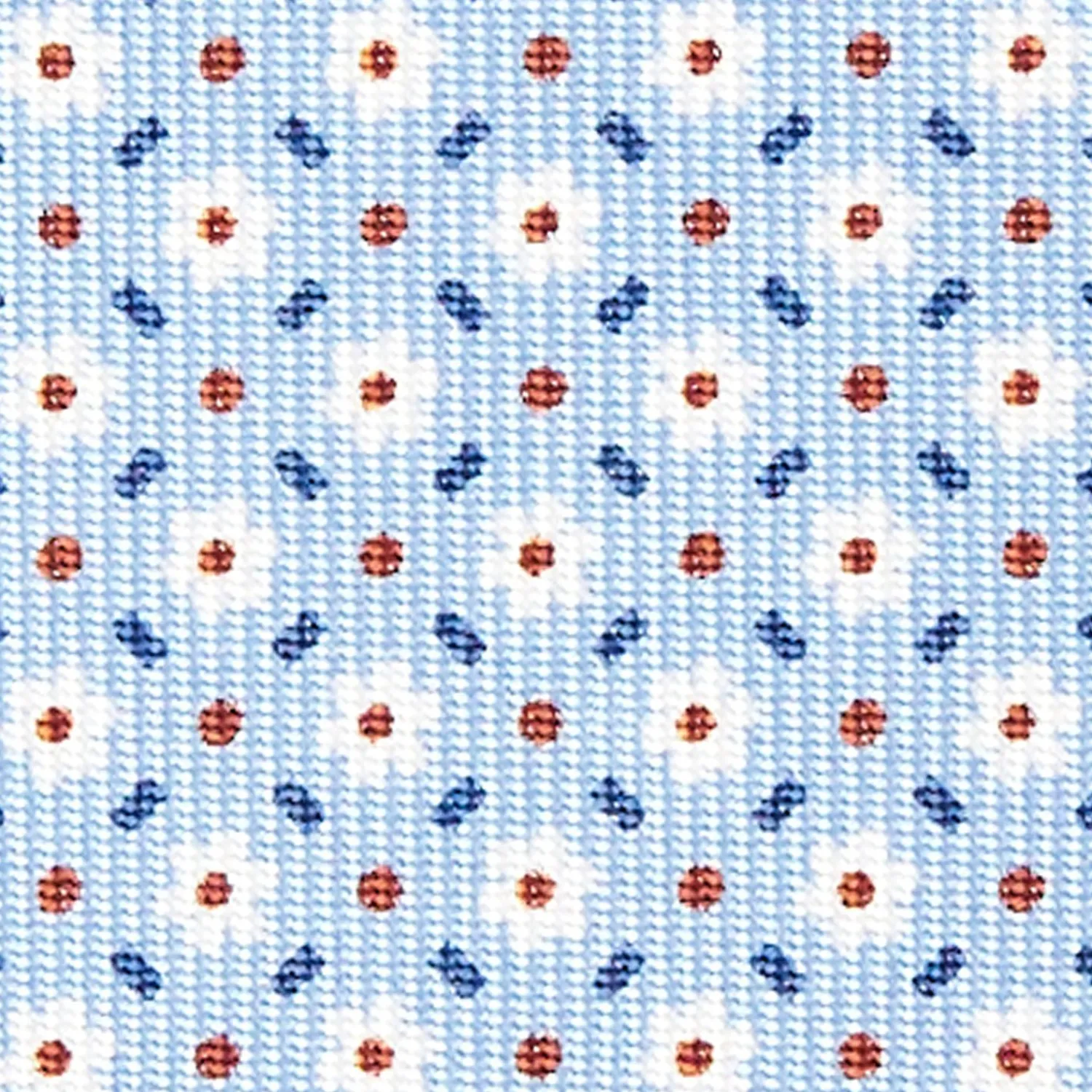 Light Blue Sartorial Classic Silk Tie - Small Flower Pattern>E.Marinella Sale