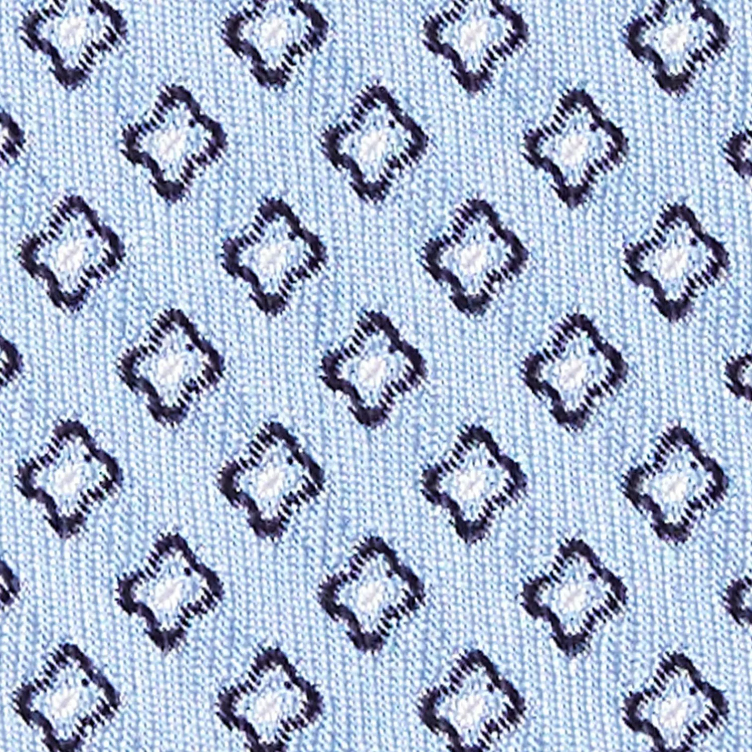Light Blue Sartorial Jacquard Silk Tie - Small Geometric Pattern>E.Marinella Best Sale