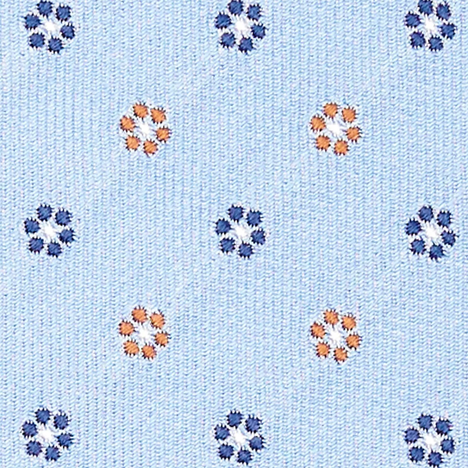 Light Blue Sartorial Jacquard Silk Tie - Small Flower Designs>E.Marinella Cheap