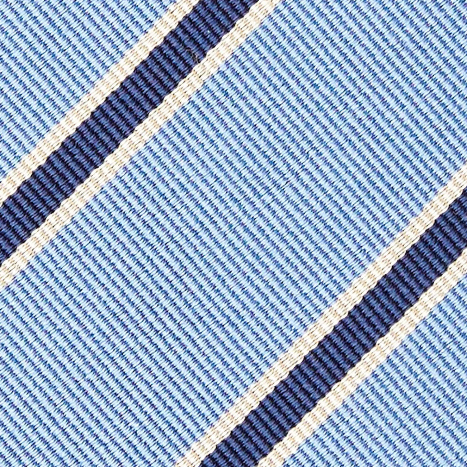 Light Blue Sartorial Striped Silk Tie>E.Marinella Clearance