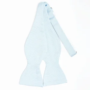 Light Blue Silk Bowtie To Self-Tie Solid Color>E.Marinella New