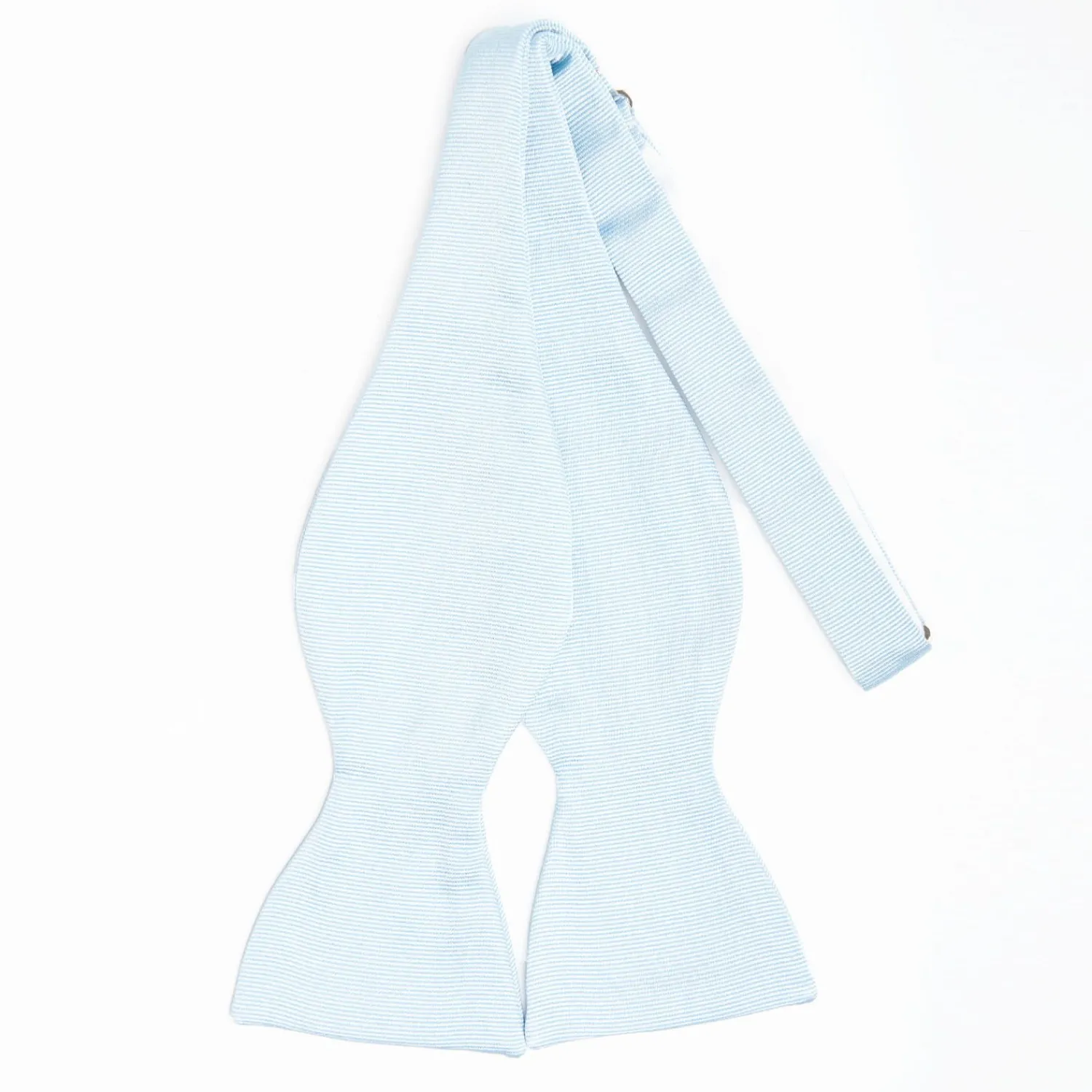 Light Blue Silk Bowtie To Self-Tie Solid Color>E.Marinella New