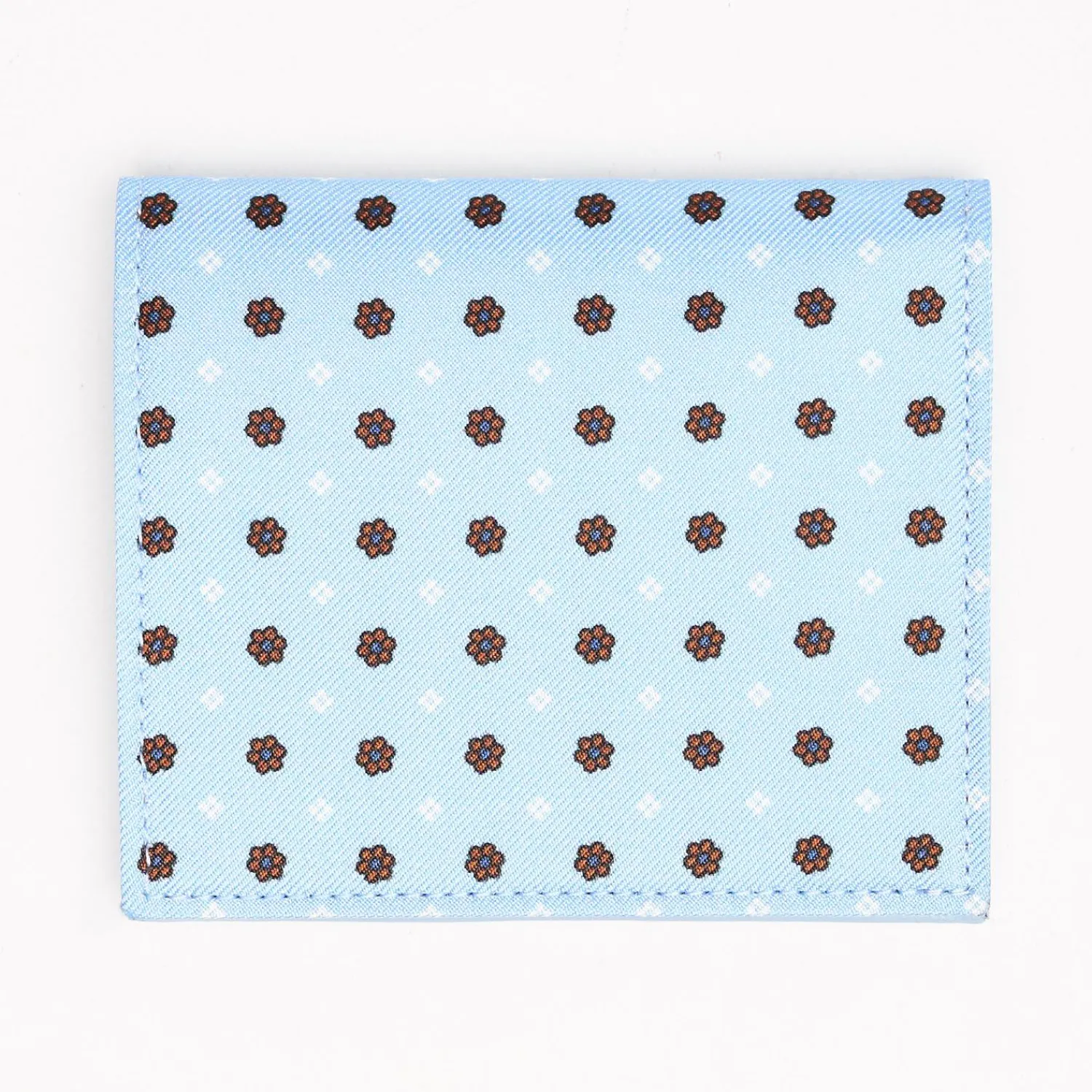Light Blue Small Wallet In Silk And Leather>E.Marinella Sale