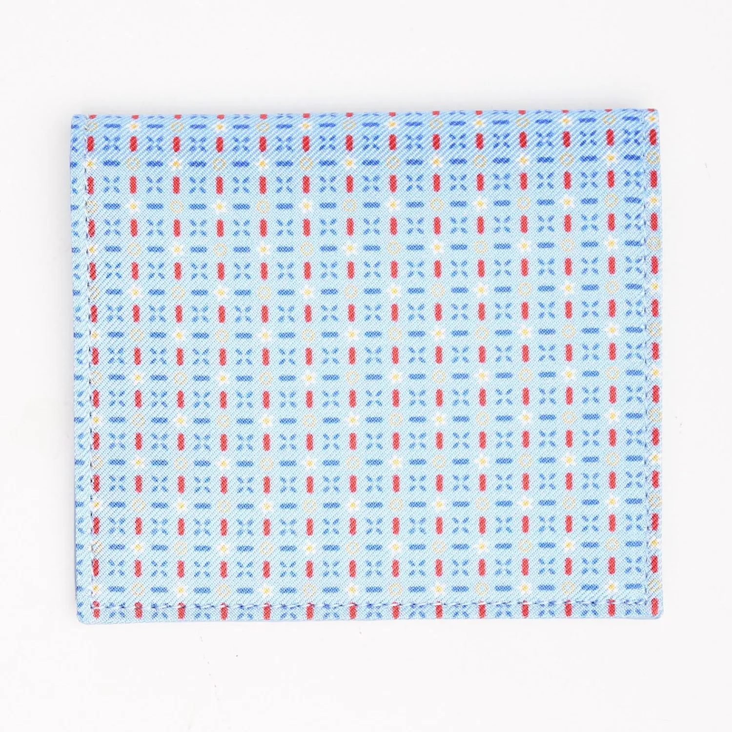 Light Blue Small Wallet In Silk And Leather>E.Marinella Fashion