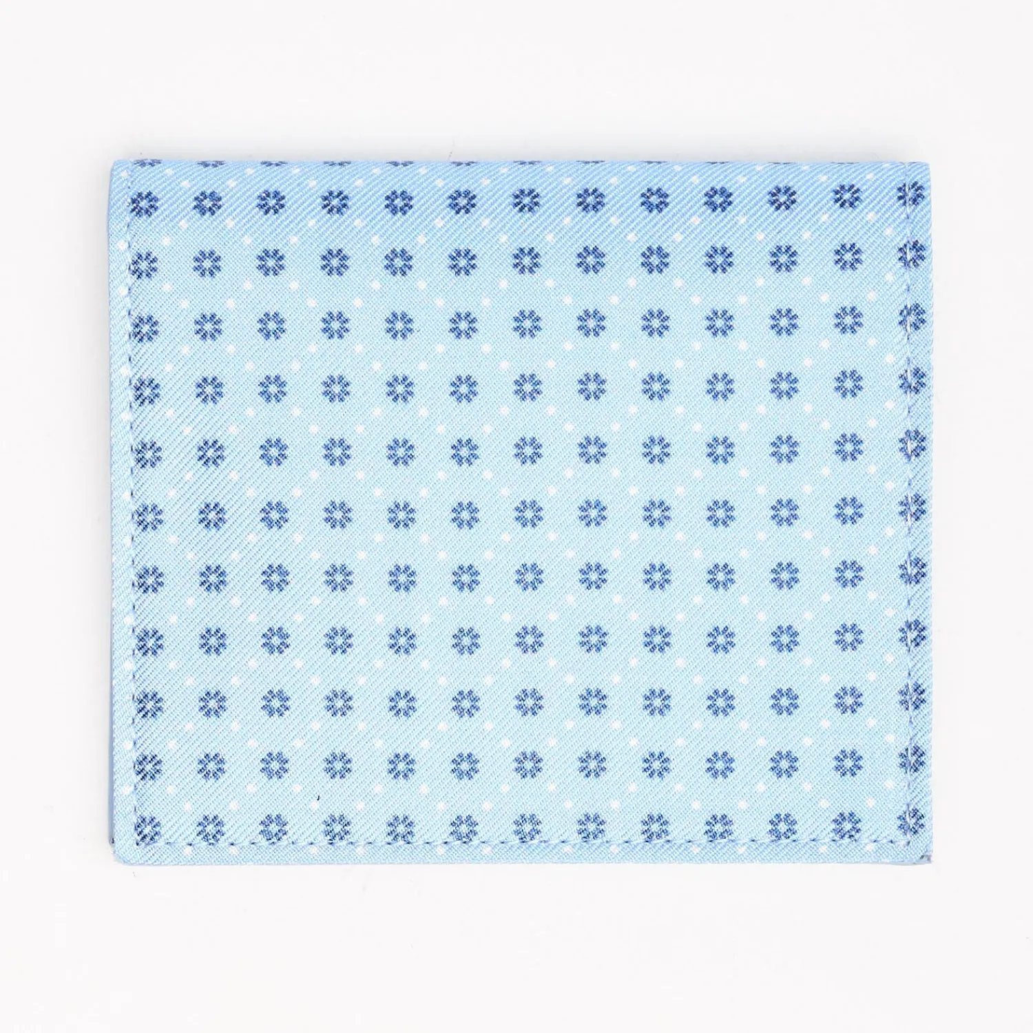 Light Blue Small Wallet In Silk And Leather>E.Marinella New