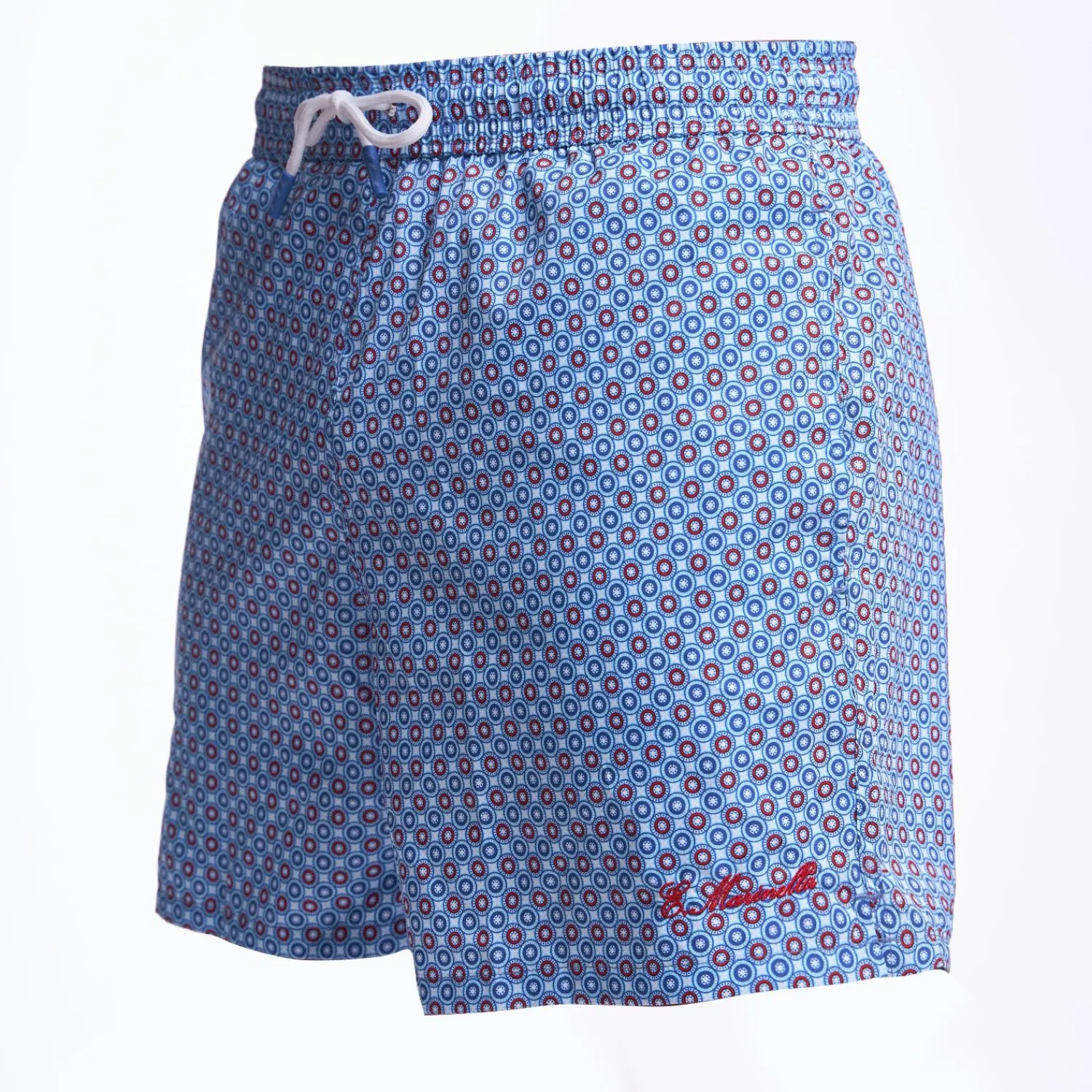 Light Blue Swim Short - Large Flower Pattern>E.Marinella Sale