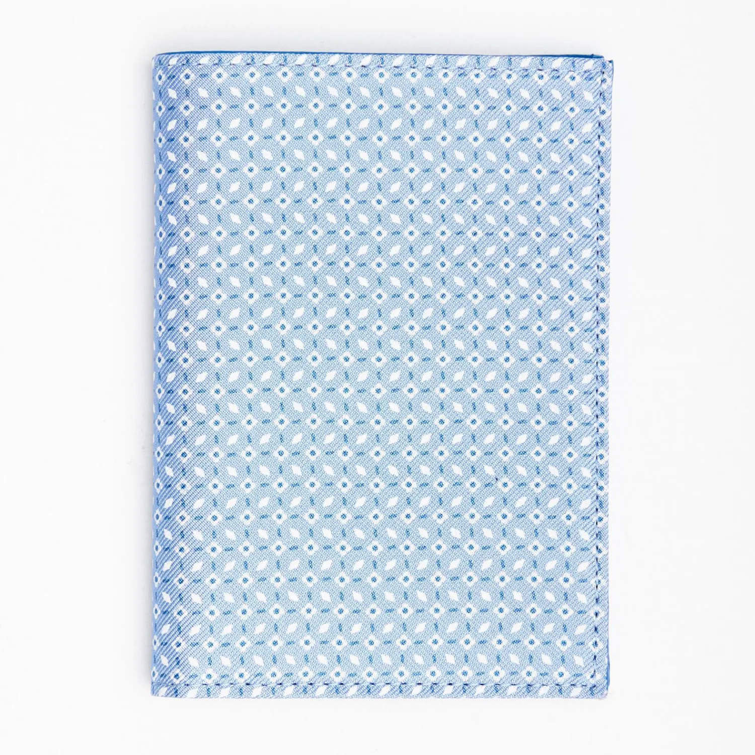 Light Blue Vertical Wallet In Silk And Leather>E.Marinella Fashion
