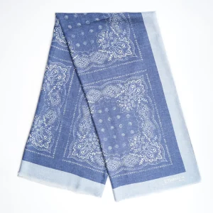 Light Blue Wool And Silk Stole 135>E.Marinella Sale