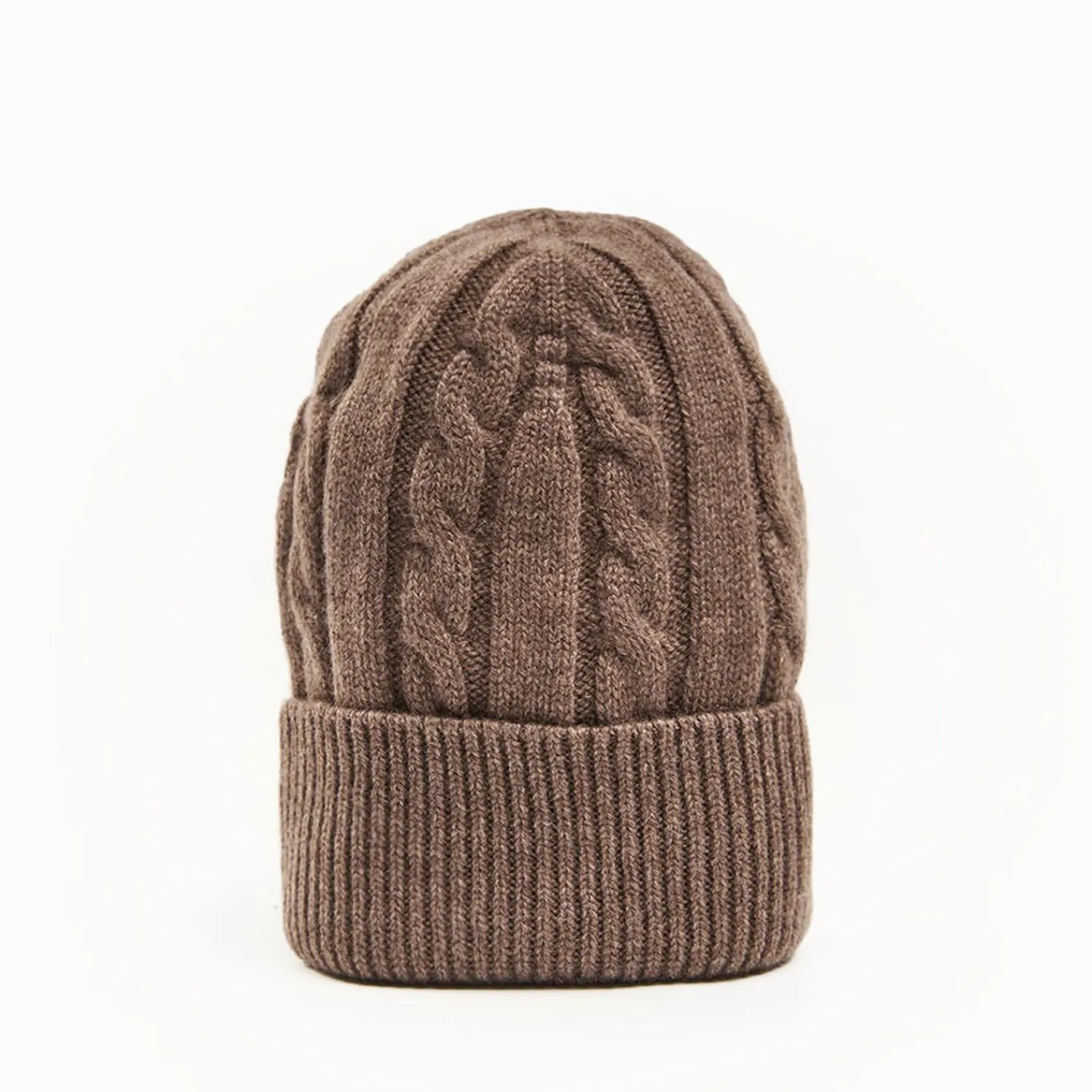 Light Brown Cashmere Braid Beanie>E.Marinella Sale