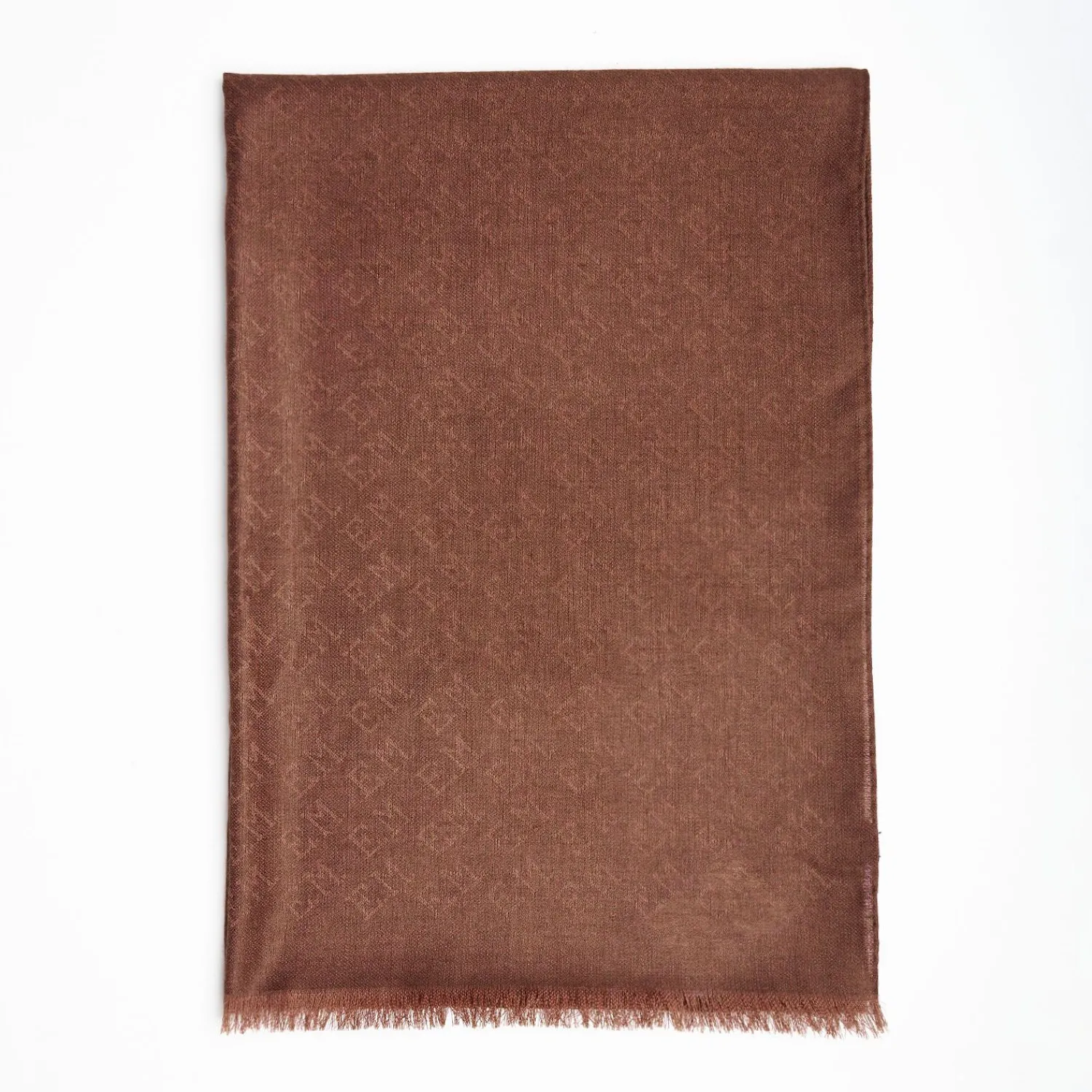 Light Brown Em Logo Scarf In Wool And Cashmere>E.Marinella Fashion