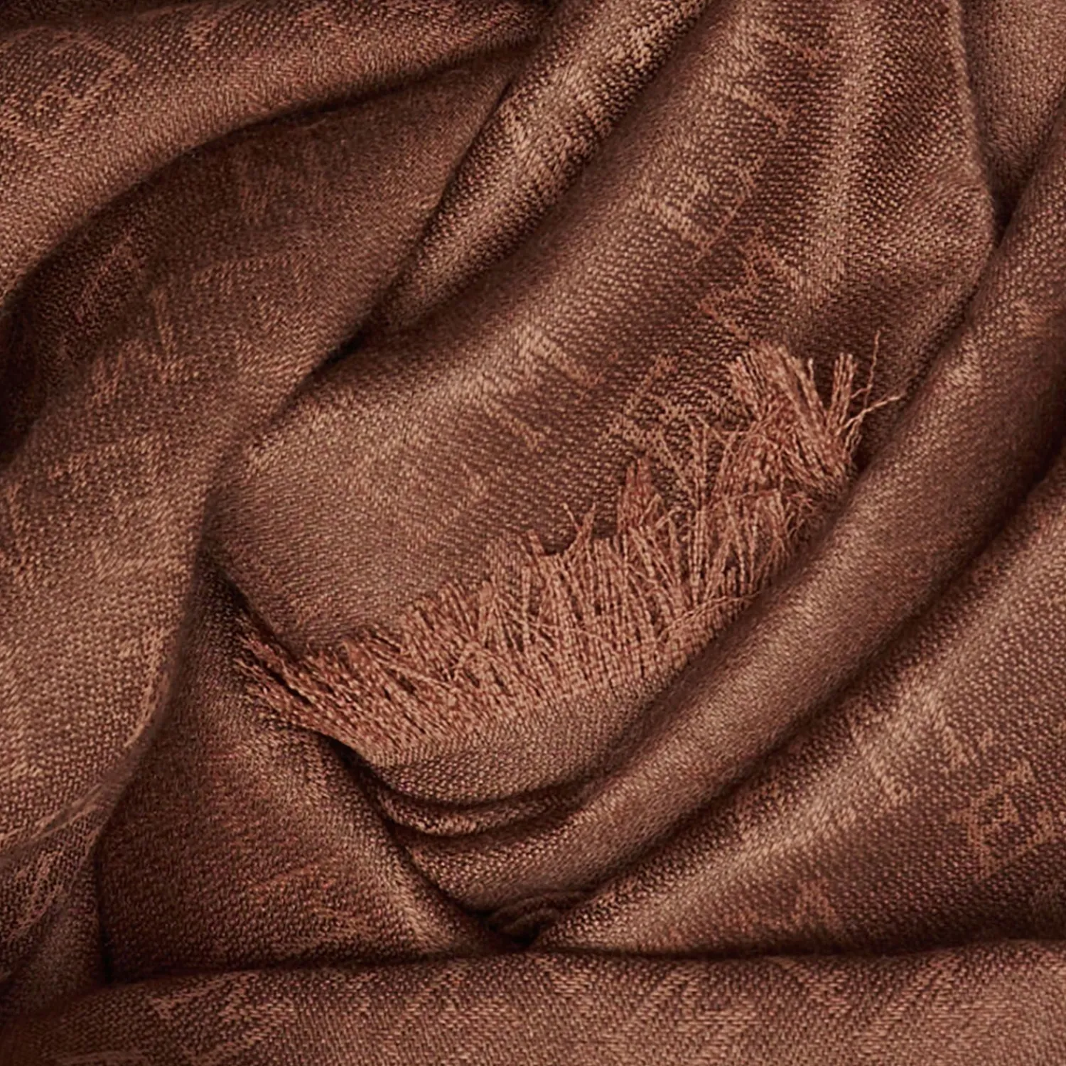 Light Brown Em Logo Scarf In Wool And Cashmere>E.Marinella Fashion
