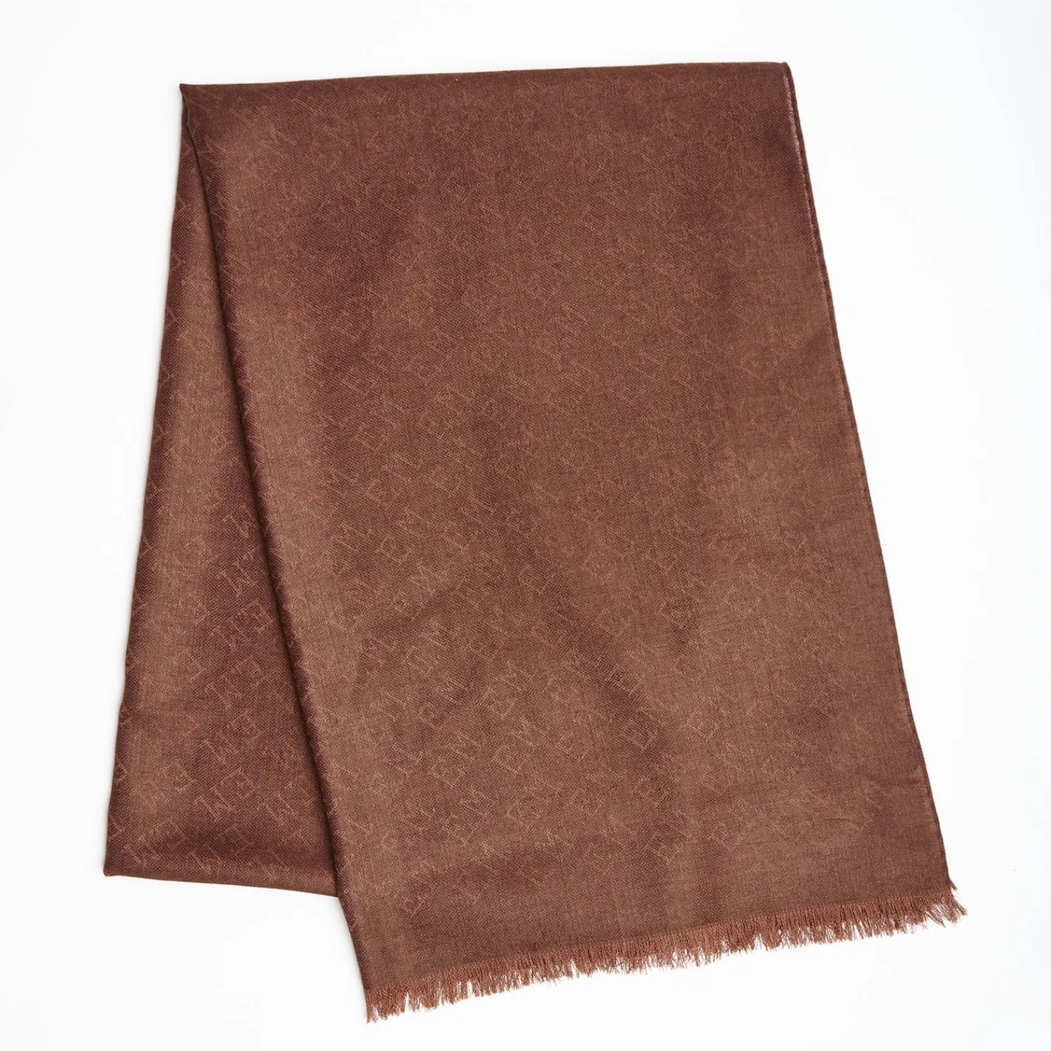 Light Brown Em Logo Scarf In Wool And Cashmere>E.Marinella Fashion