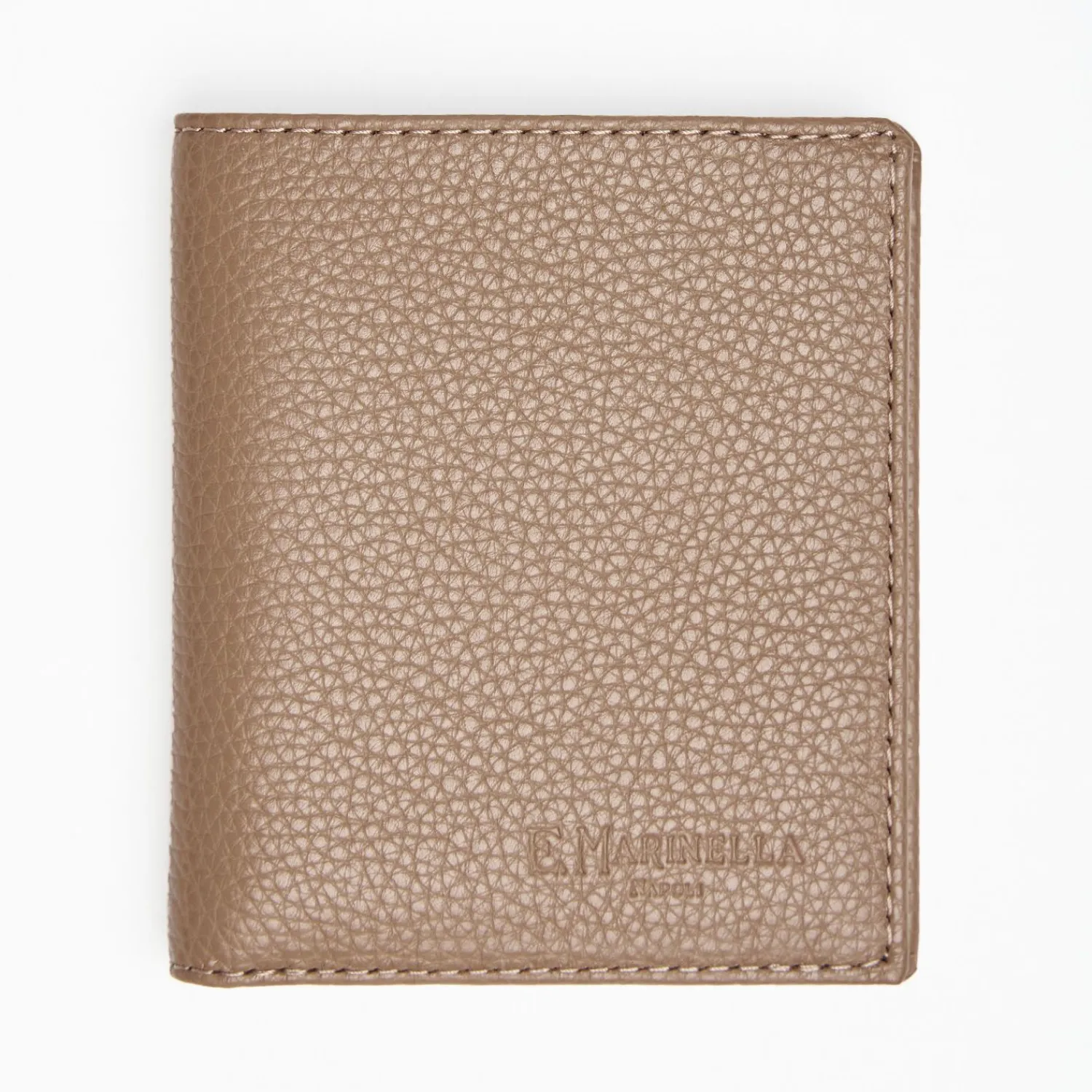 Light Brown Hammered Leather Small Wallet>E.Marinella Cheap