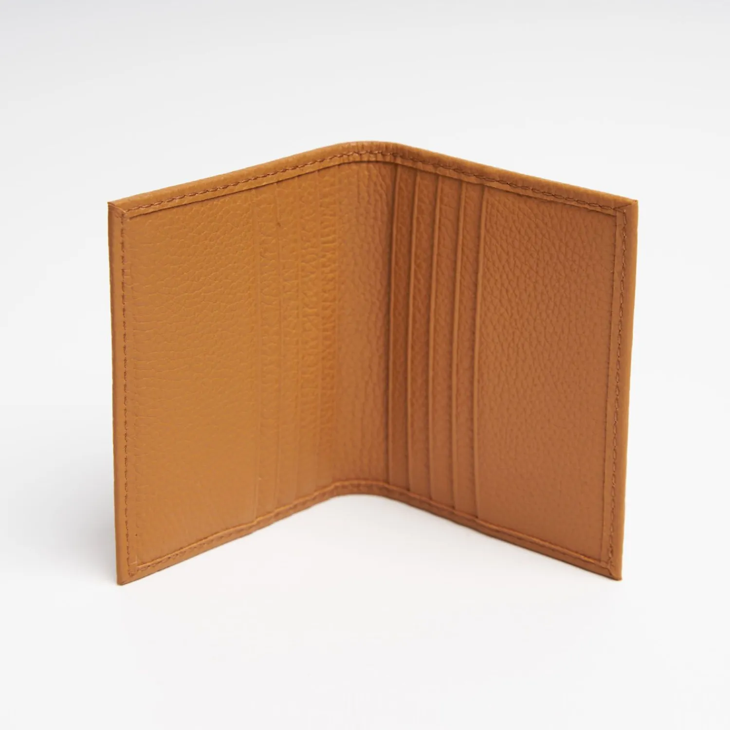 Light Brown Hammered Leather Folding Card Holder - 10 Compartments>E.Marinella Fashion