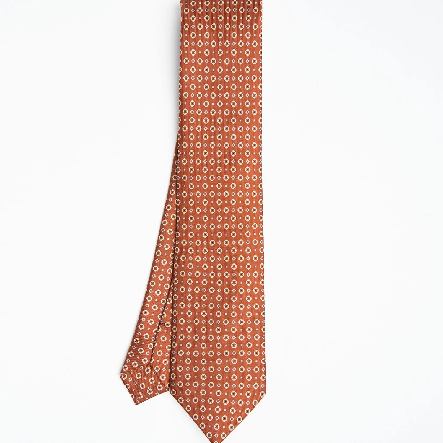 Light Brown Sartorial Classic Silk Tie Small Flower Pattern>E.Marinella Cheap