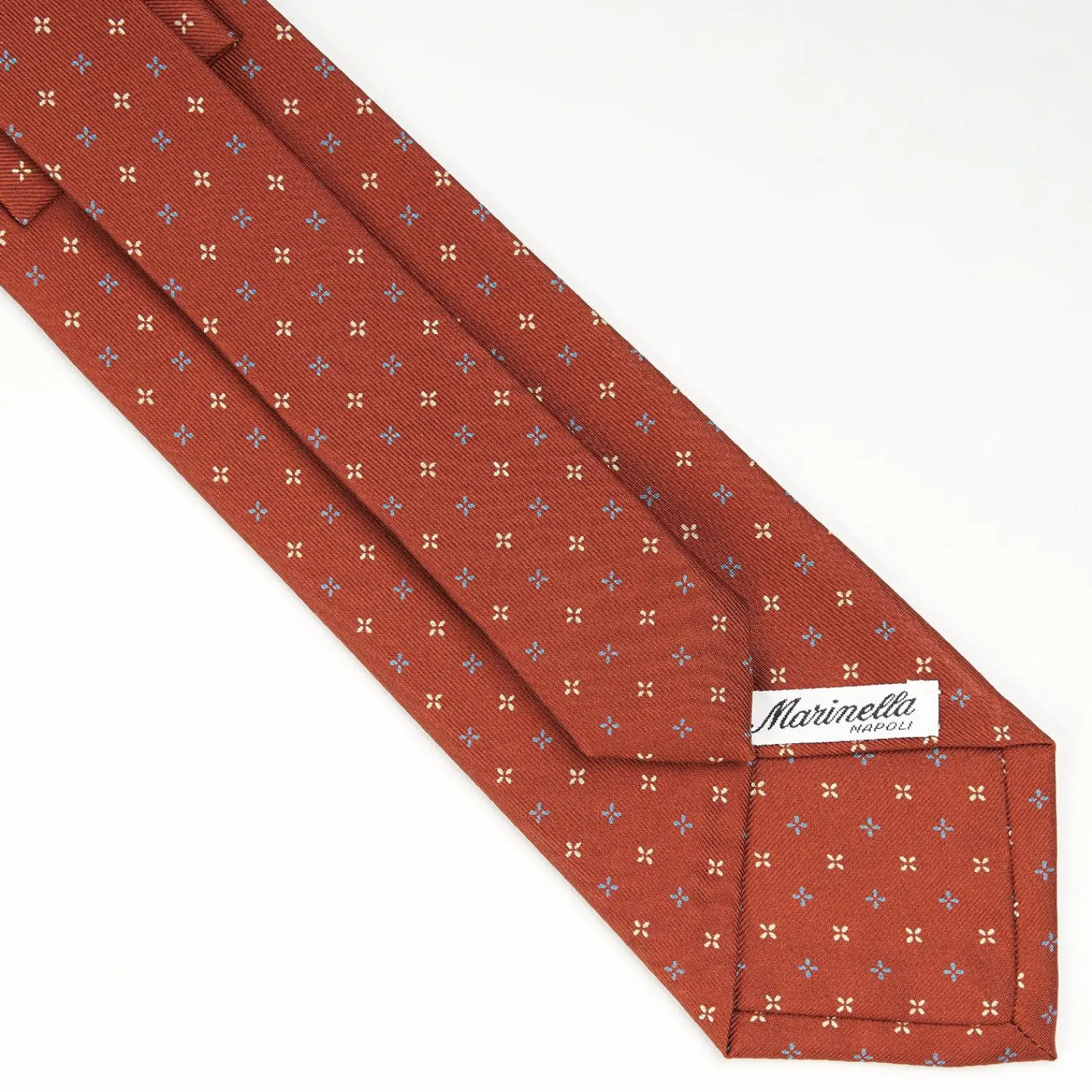 Light Brown Sartorial Classic Tie - Small Flower Pattern>E.Marinella Best Sale