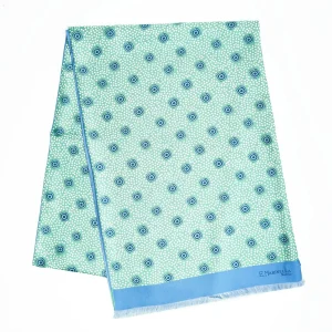 Light Green And Blue Double Silk Scarf>E.Marinella Best Sale