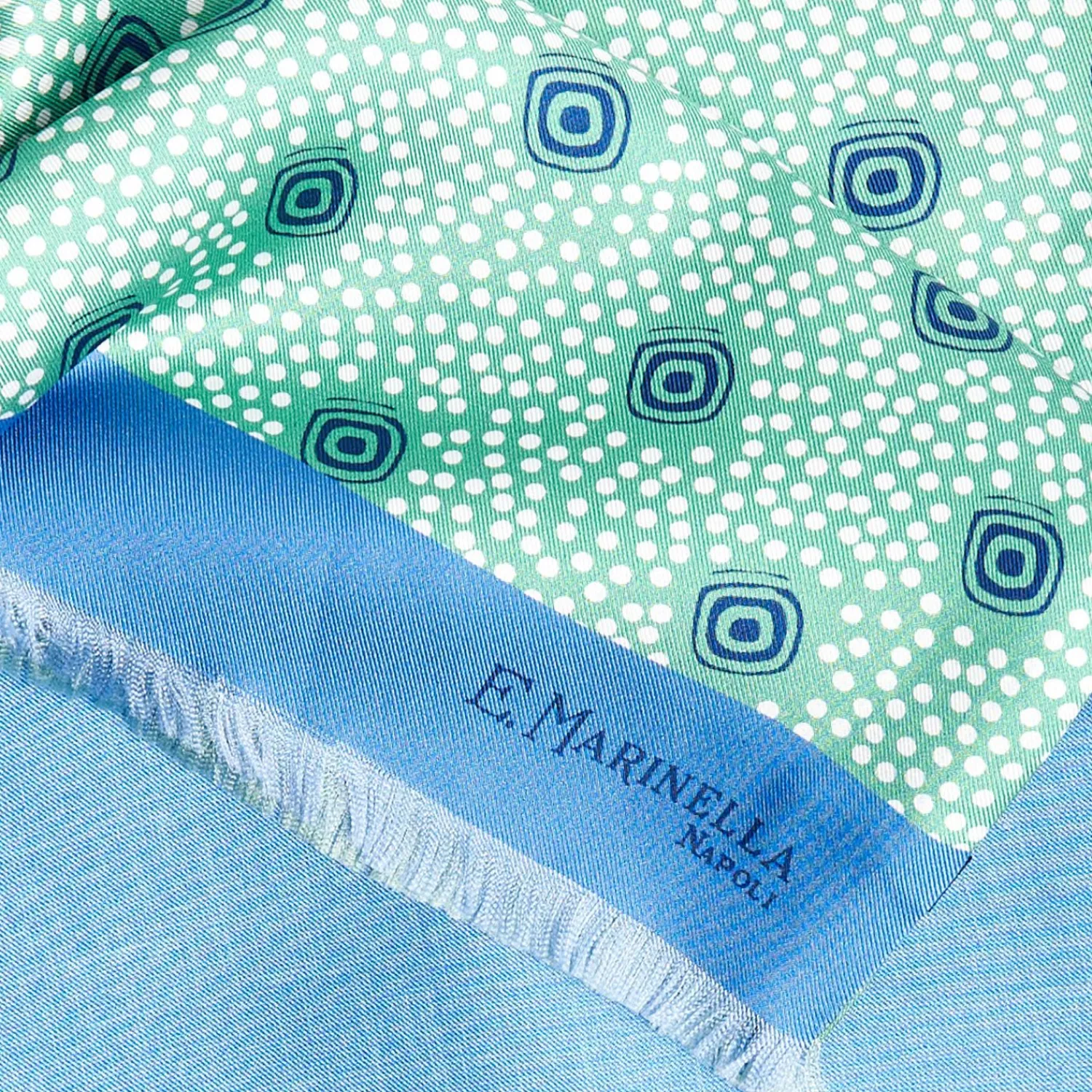 Light Green And Blue Double Silk Scarf>E.Marinella Best Sale