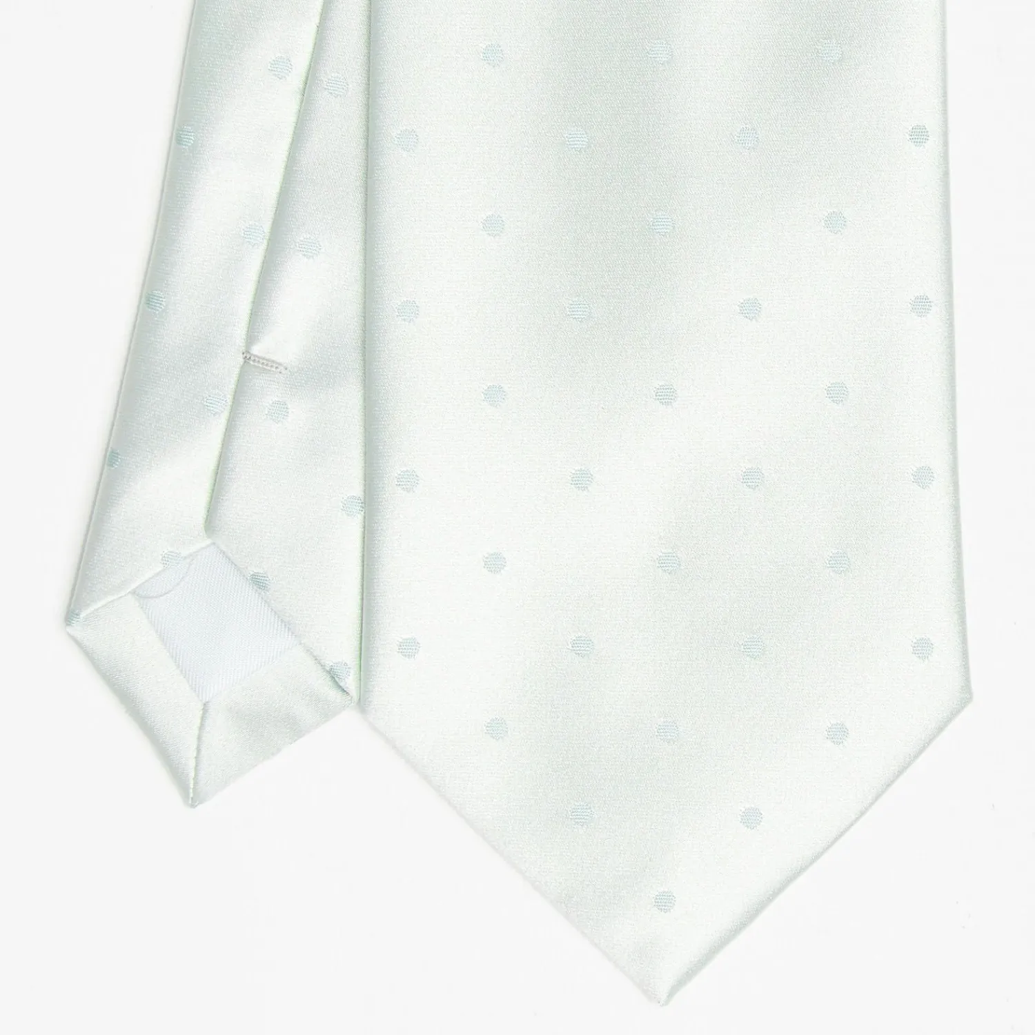 Light Green Cerimonial Silk Satin Tie Polka Dot Pattern>E.Marinella Best