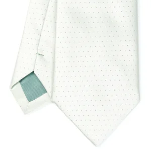 Light Green Cerimonial Silk Satin Tie Small Polka Dot Pattern>E.Marinella New
