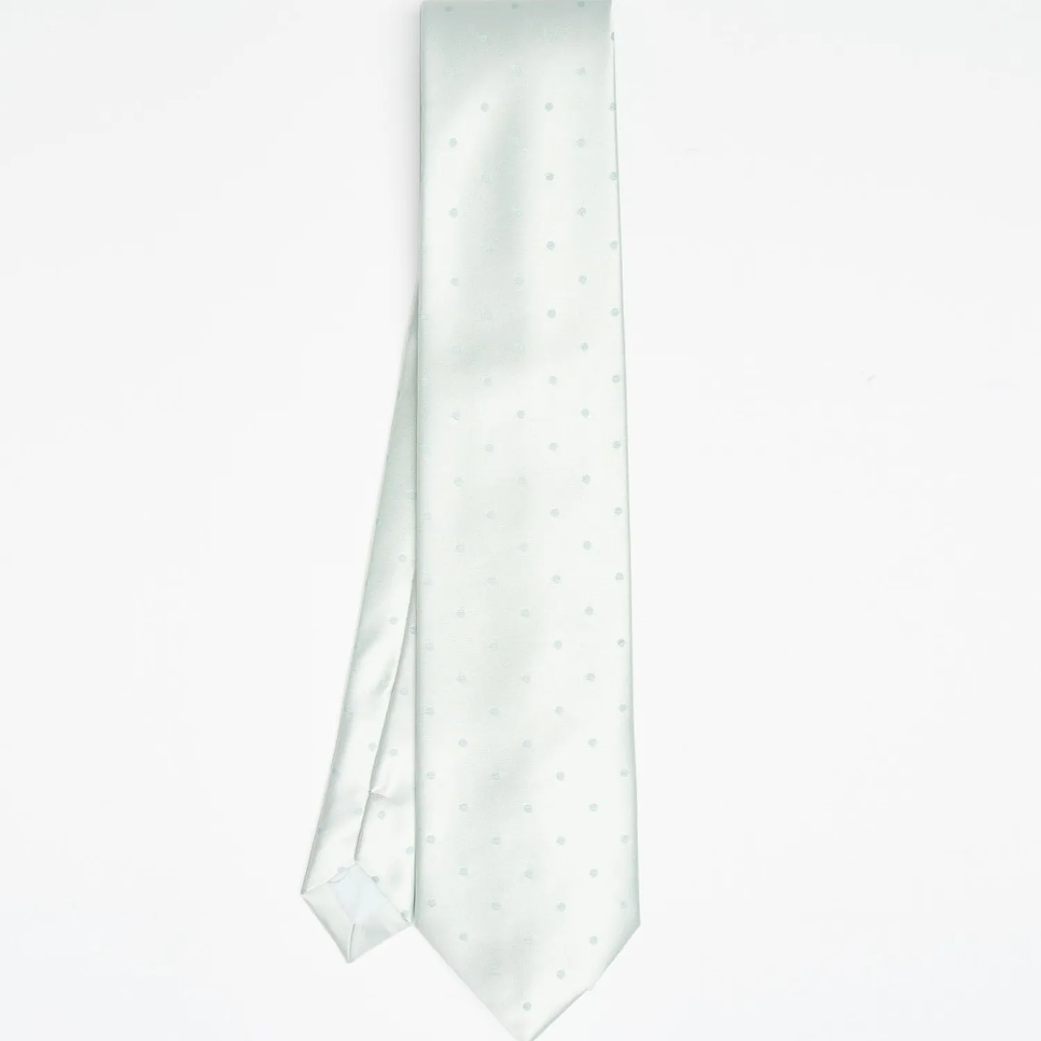 Light Green Cerimonial Silk Satin Tie Polka Dot Pattern>E.Marinella Best