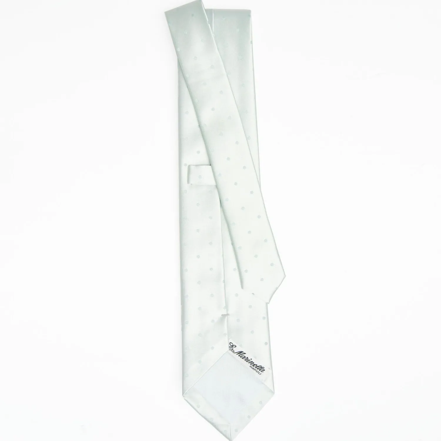 Light Green Cerimonial Silk Satin Tie Polka Dot Pattern>E.Marinella Best