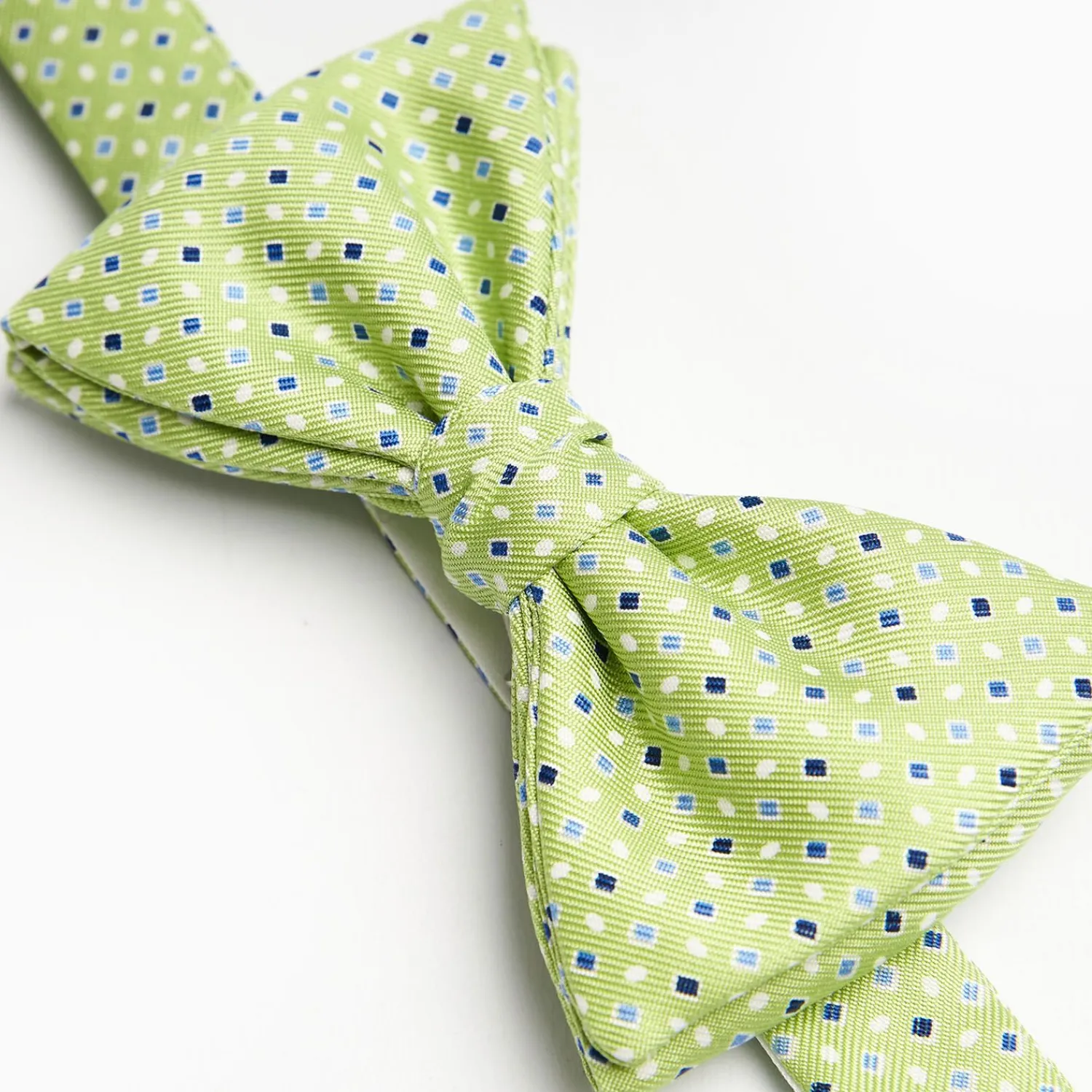 Light Green Pre-Knotted Bowtie - Small Geometric Pattern>E.Marinella Best Sale