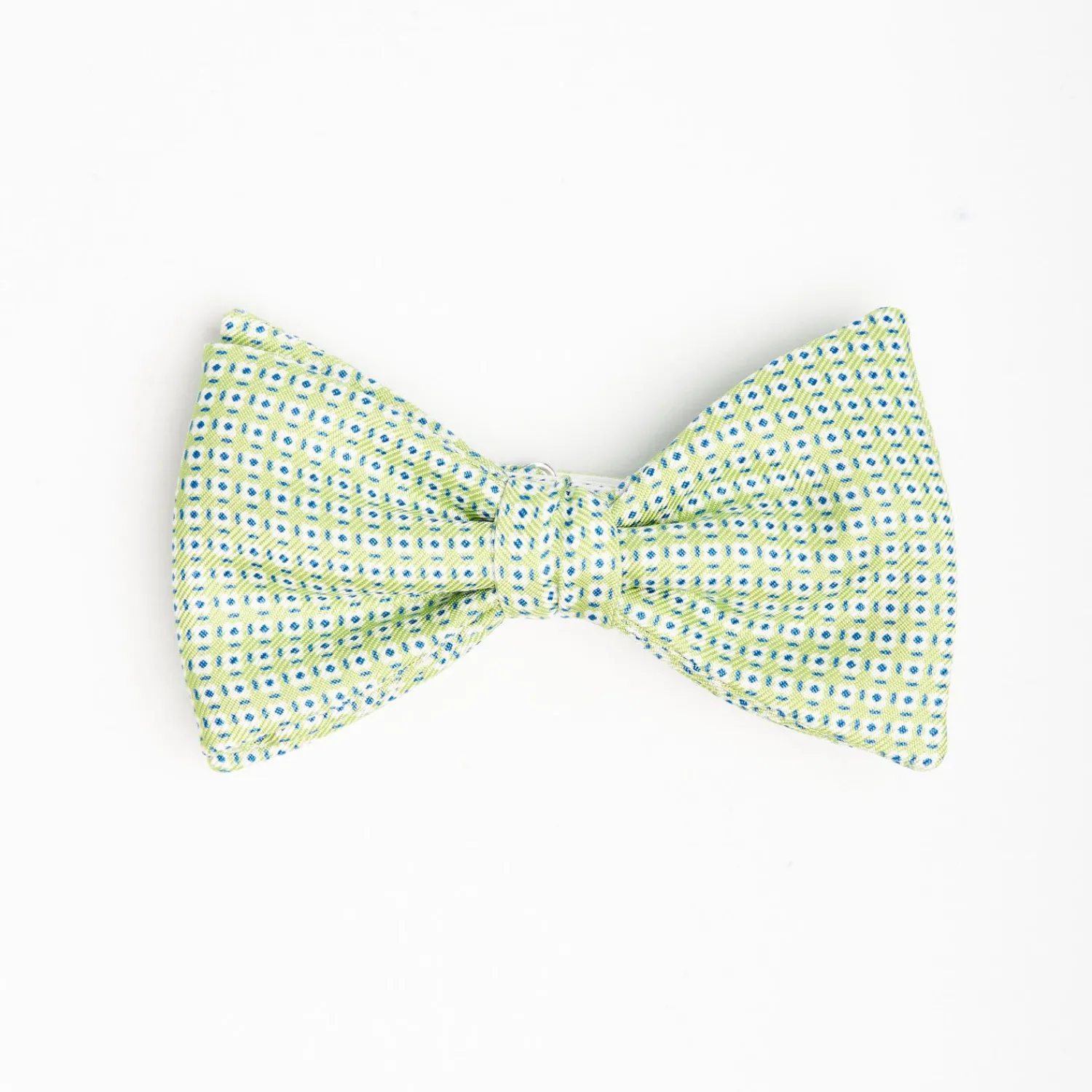 Light Green Pre-Knotted Silk Bowtie - Small Geometric Pattern>E.Marinella Cheap