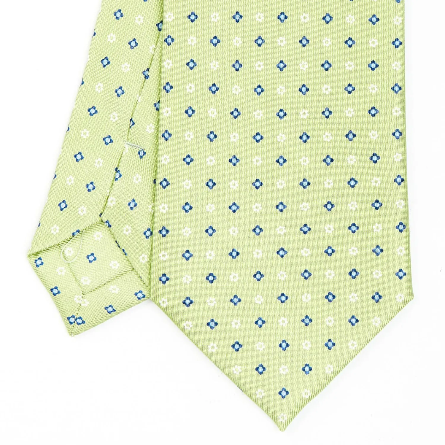 Light Green Sartorial Classic Silk Tie - Small Flower Designs>E.Marinella Cheap