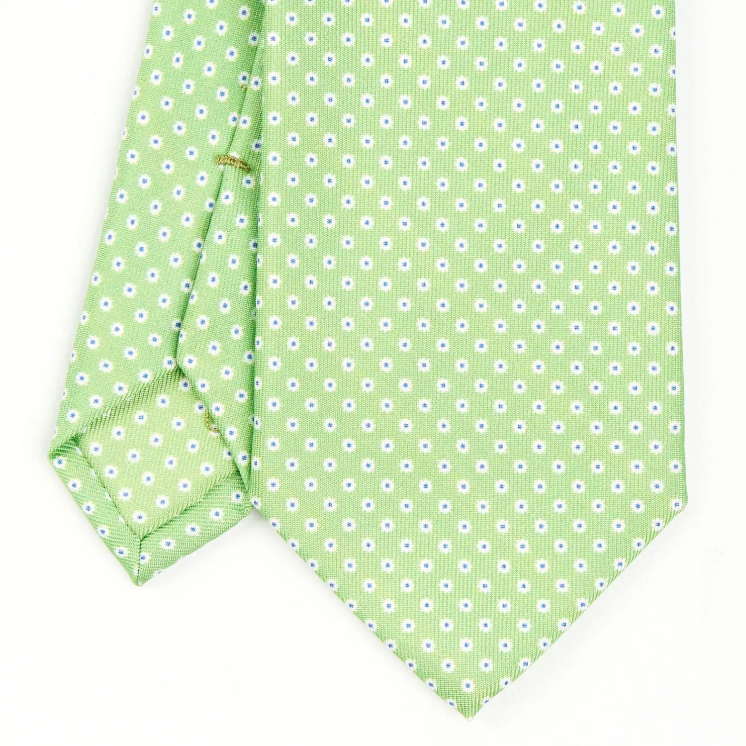 Light Green Sartorial Classic Silk Tie - Small Flower Pattern>E.Marinella Store