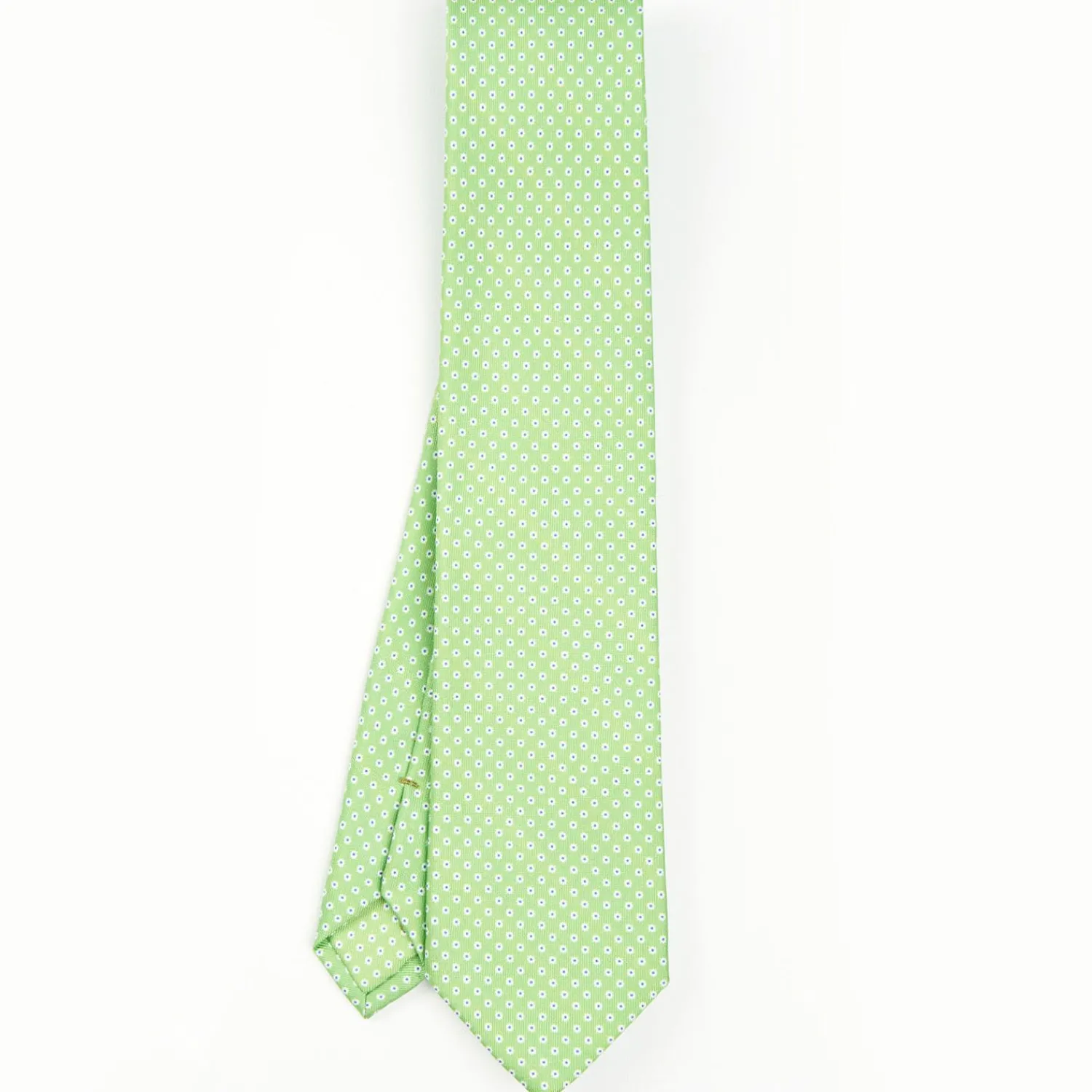 Light Green Sartorial Classic Silk Tie - Small Flower Pattern>E.Marinella Store