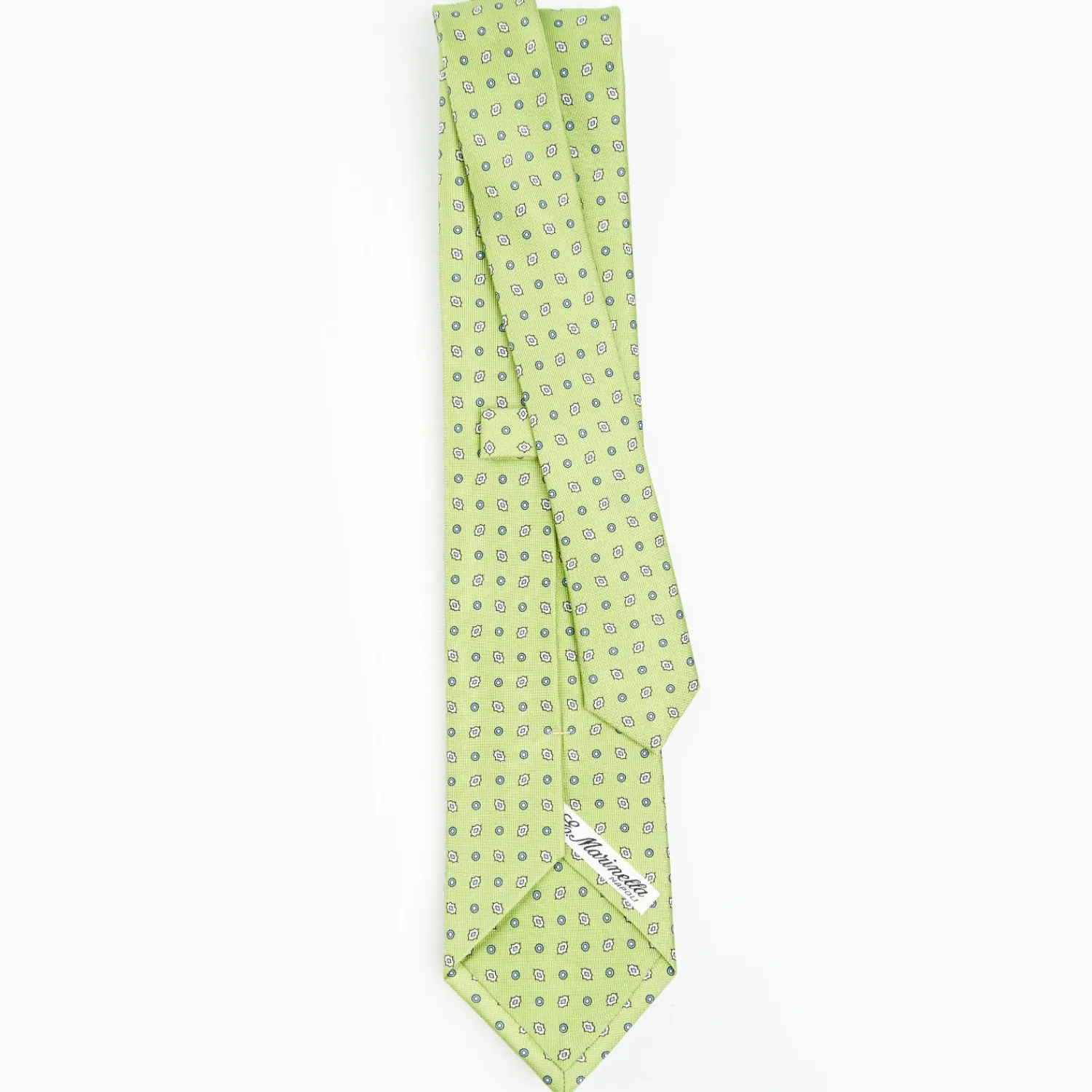 Light Green Sartorial Classic Silk Tie - Small Flower Pattern>E.Marinella Outlet