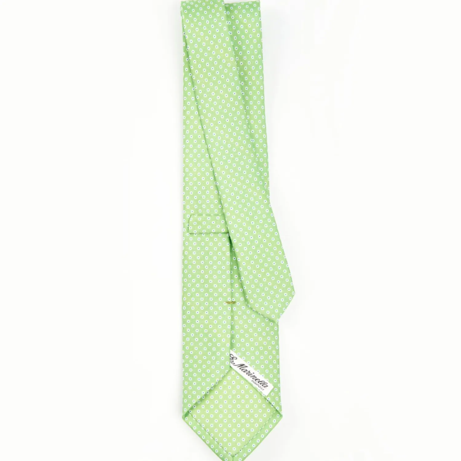 Light Green Sartorial Classic Silk Tie - Small Flower Pattern>E.Marinella Store