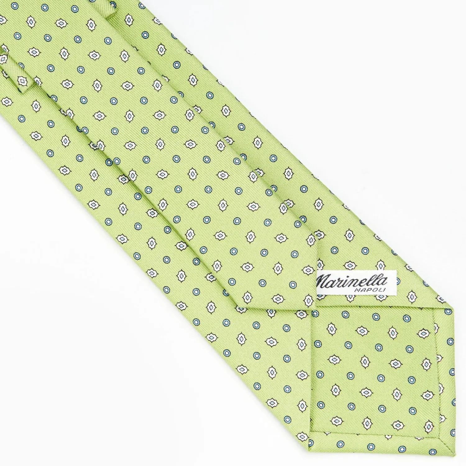 Light Green Sartorial Classic Silk Tie - Small Flower Pattern>E.Marinella Outlet