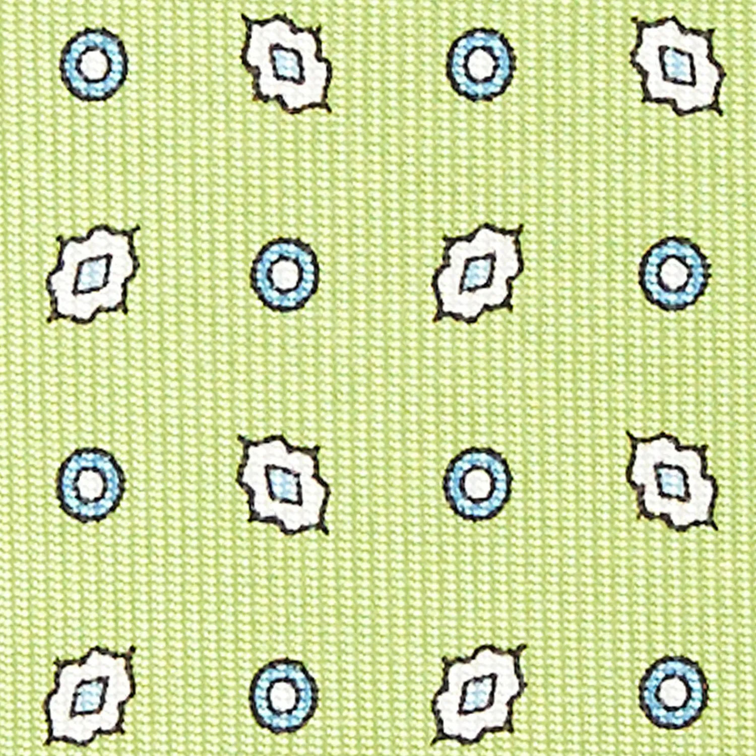 Light Green Sartorial Classic Silk Tie - Small Flower Pattern>E.Marinella Outlet