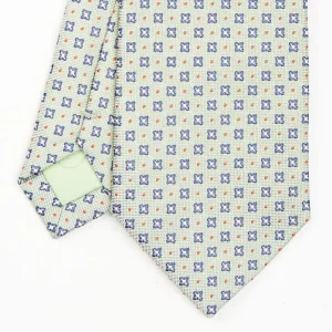 Light Green Sartorial Jacquard Silk Tie - Large Flower Pattern>E.Marinella Cheap
