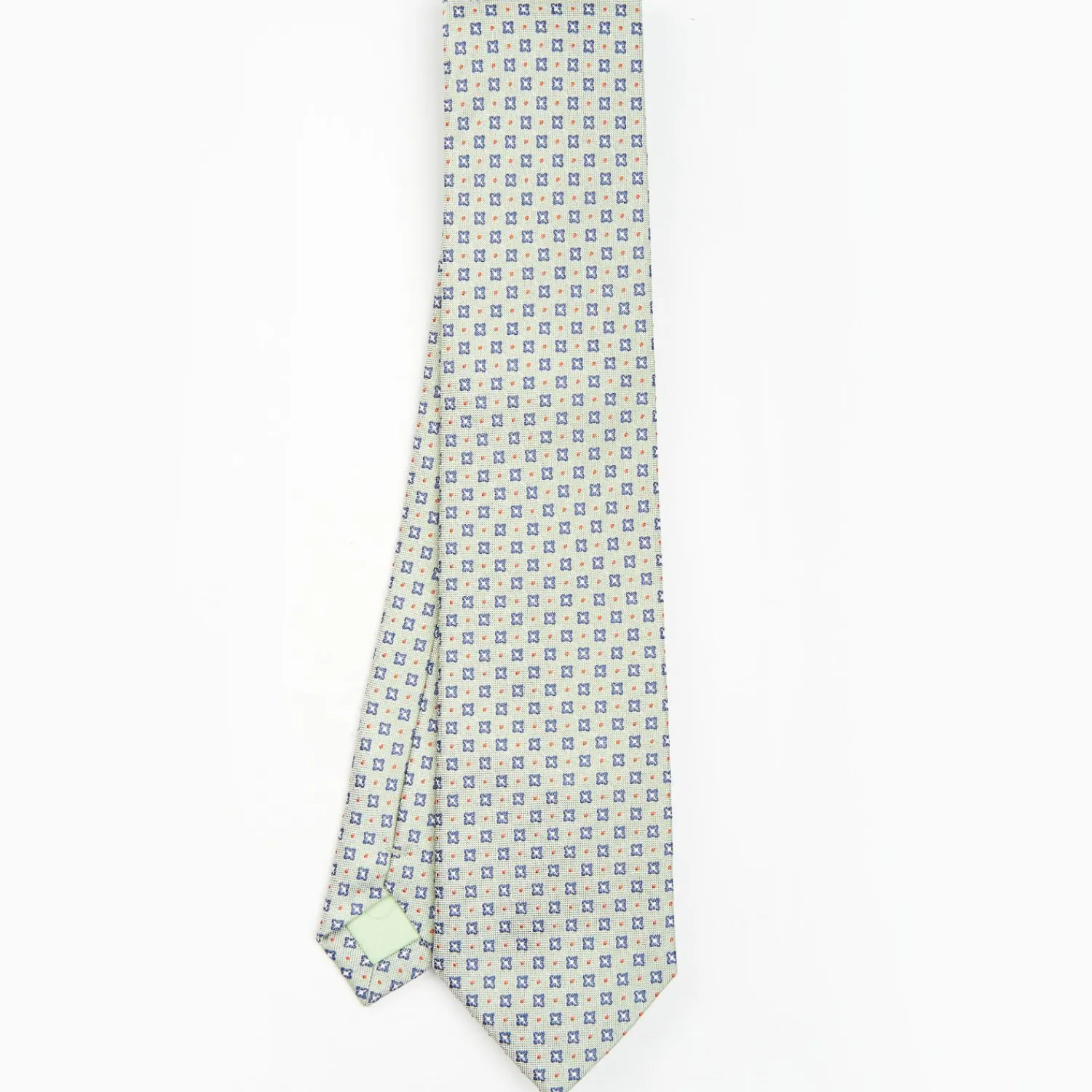 Light Green Sartorial Jacquard Silk Tie - Large Flower Pattern>E.Marinella Cheap