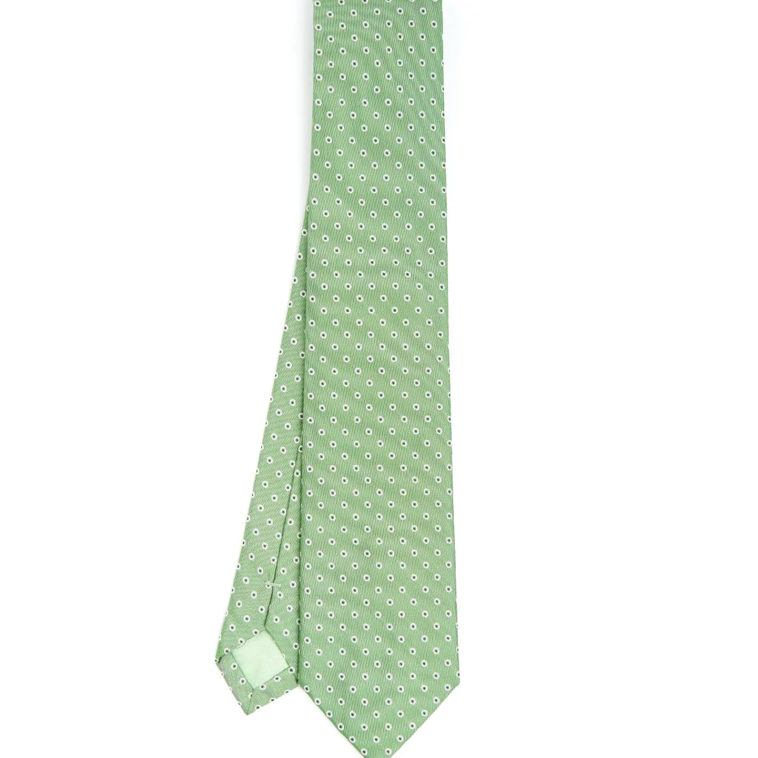 Light Green Sartorial Jacquard Silk Tie - Small Geometric Pattern>E.Marinella Cheap